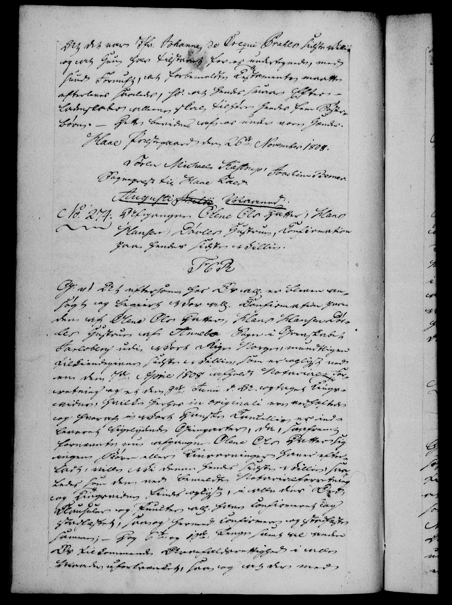 Danske Kanselli 1800-1814, AV/RA-EA-3024/H/Hf/Hfb/Hfba/L0004: Registranter, 1808-1810, p. 200b