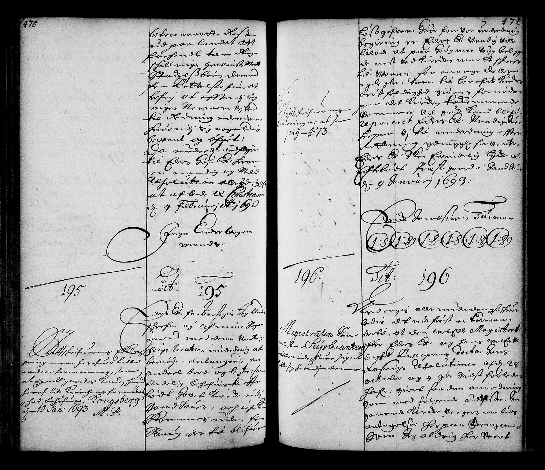 Stattholderembetet 1572-1771, AV/RA-EA-2870/Ae/L0010: Supplikasjons- og resolusjonsprotokoll, 1692-1693, p. 470-471