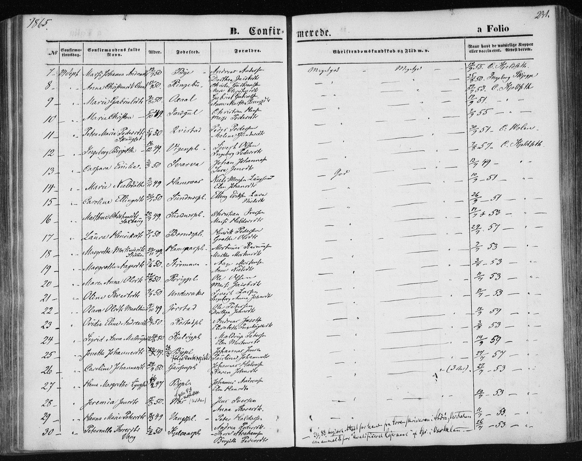 Ministerialprotokoller, klokkerbøker og fødselsregistre - Nord-Trøndelag, AV/SAT-A-1458/730/L0283: Parish register (official) no. 730A08, 1855-1865, p. 231