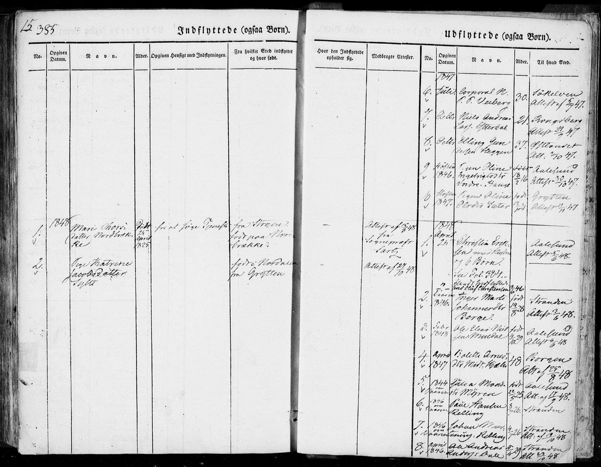 Ministerialprotokoller, klokkerbøker og fødselsregistre - Møre og Romsdal, SAT/A-1454/519/L0248: Parish register (official) no. 519A07, 1829-1860, p. 385