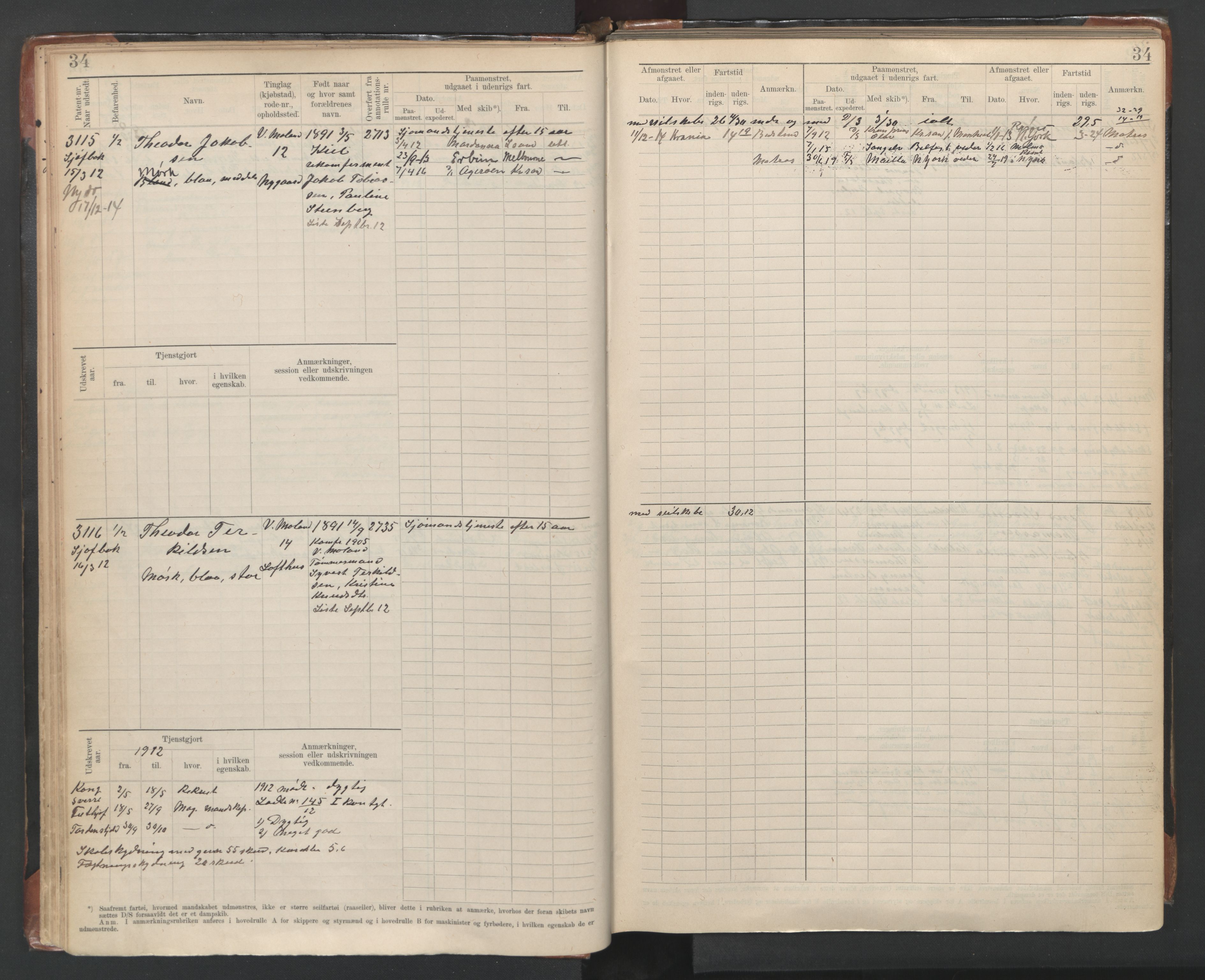 Lillesand mønstringskrets, AV/SAK-2031-0014/F/Fb/L0016: Hovedrulle nr 3049-3648, G-7, 1910-1948, p. 37