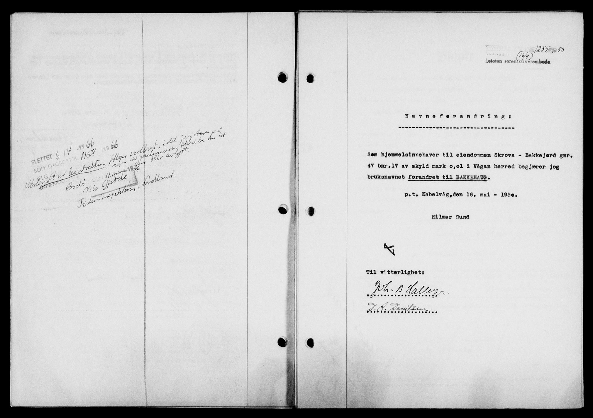 Lofoten sorenskriveri, SAT/A-0017/1/2/2C/L0023a: Mortgage book no. 23a, 1950-1950, Diary no: : 1158/1950
