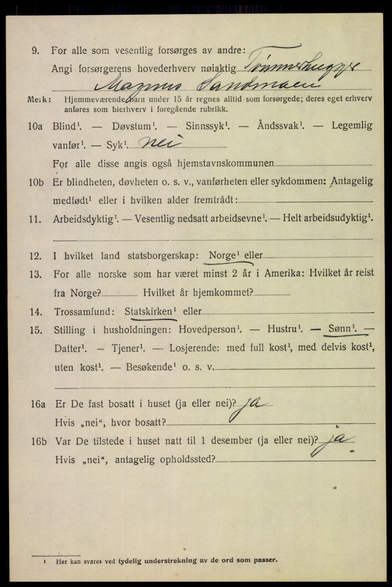 SAH, 1920 census for Elverum, 1920, p. 15827