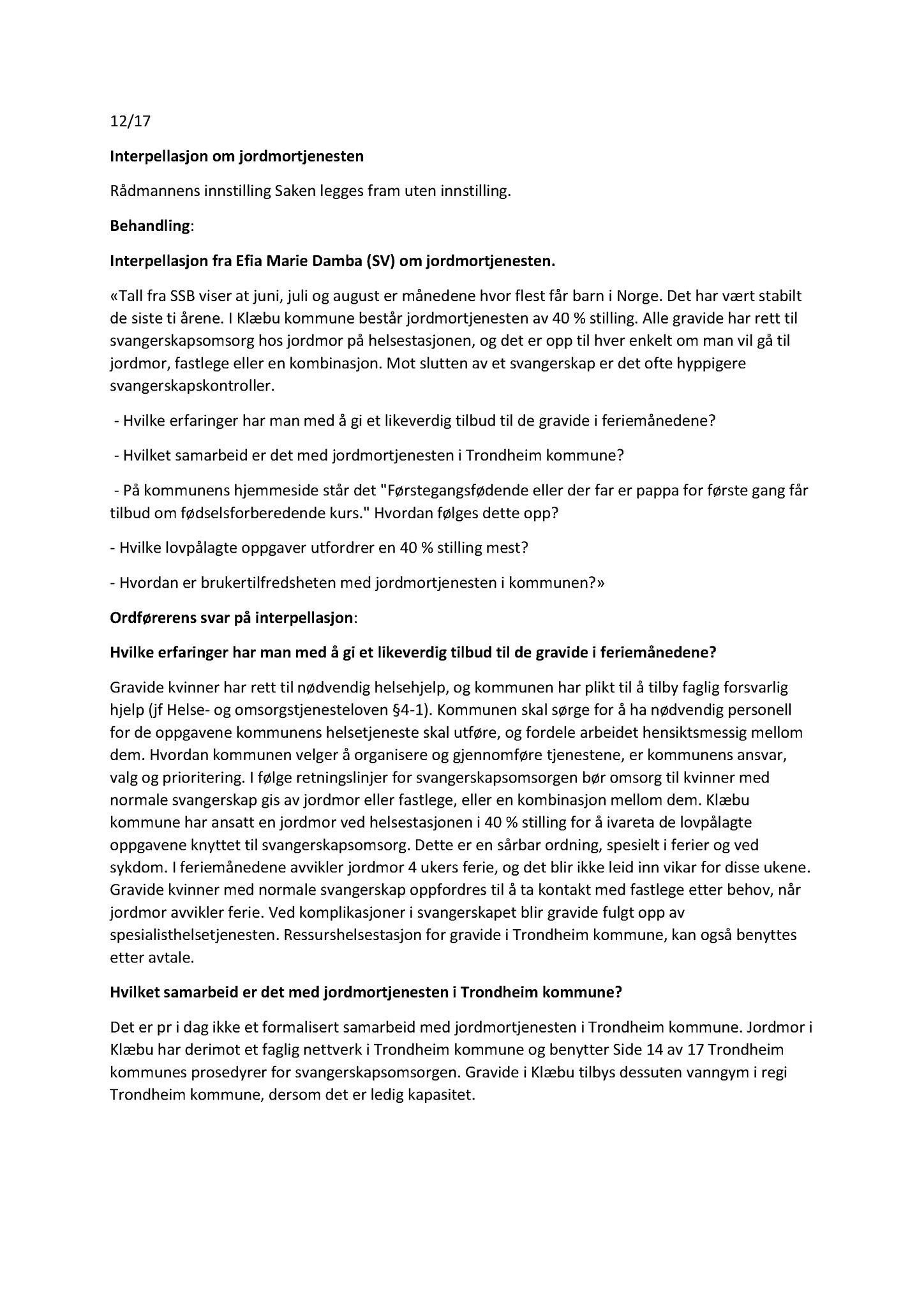 Klæbu Kommune, TRKO/KK/05-UOm/L008: Utvalg for omsorg - Møtedokumenter, 2017, p. 117