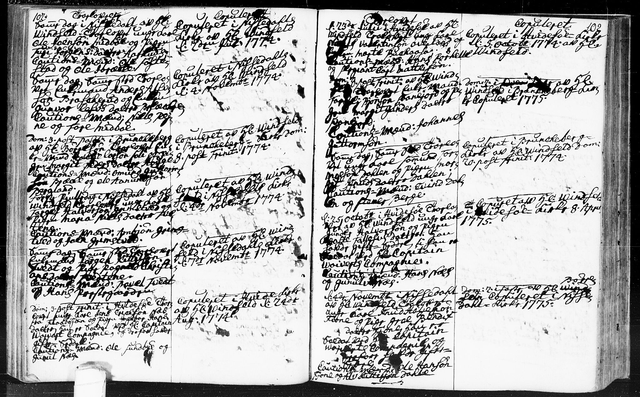 Kviteseid kirkebøker, SAKO/A-276/F/Fa/L0002: Parish register (official) no. I 2, 1773-1786, p. 102