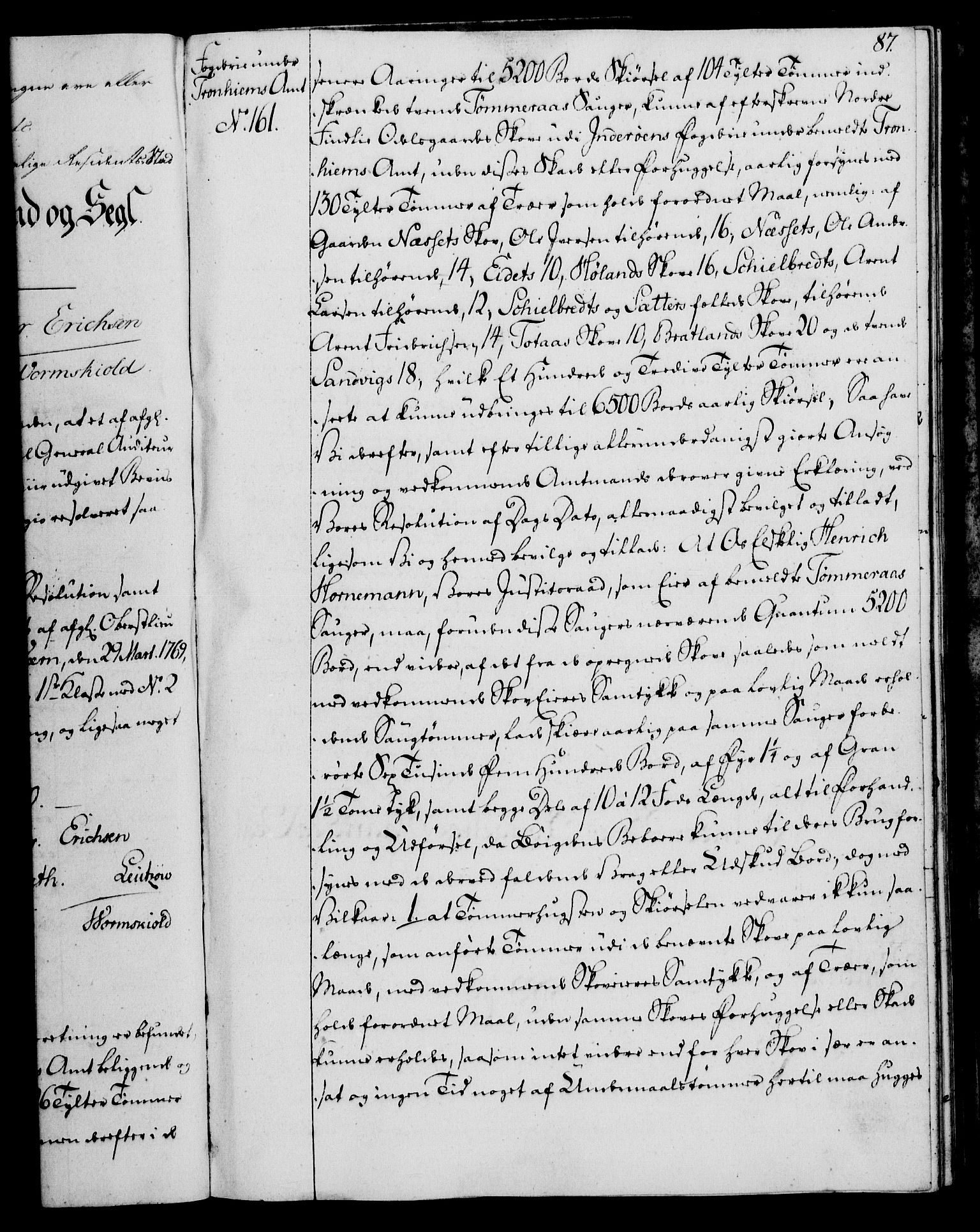 Rentekammeret, Kammerkanselliet, RA/EA-3111/G/Gg/Gga/L0011: Norsk ekspedisjonsprotokoll med register (merket RK 53.11), 1779-1781, p. 87