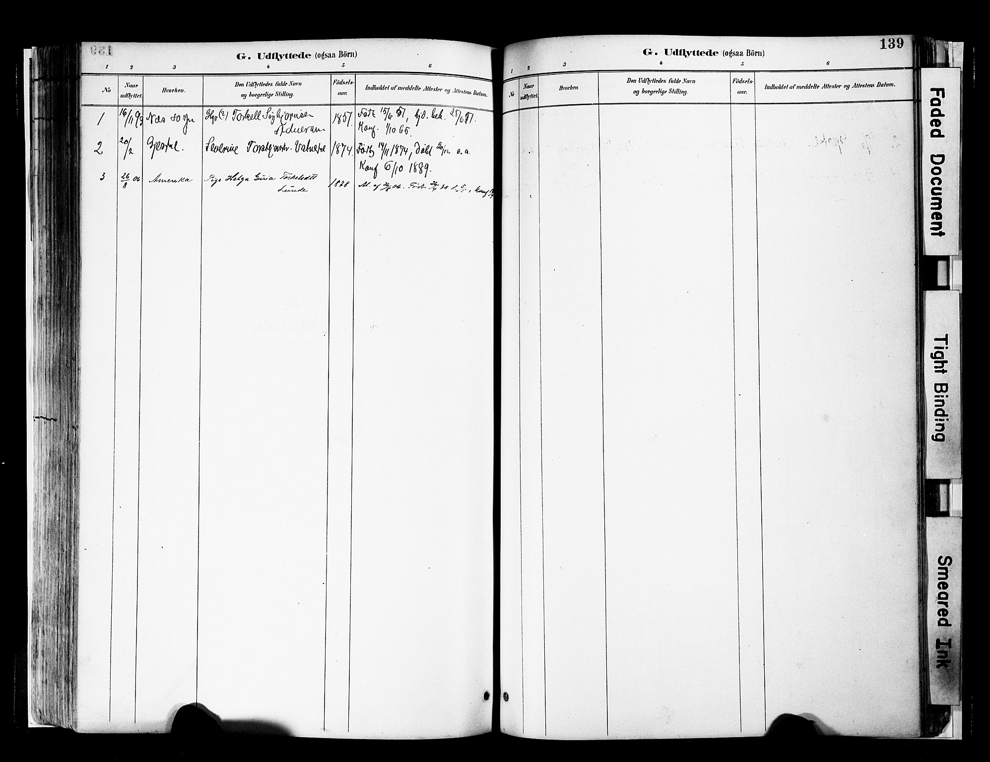 Sirdal sokneprestkontor, SAK/1111-0036/F/Fa/Faa/L0001: Parish register (official) no. A 1, 1887-1910, p. 139