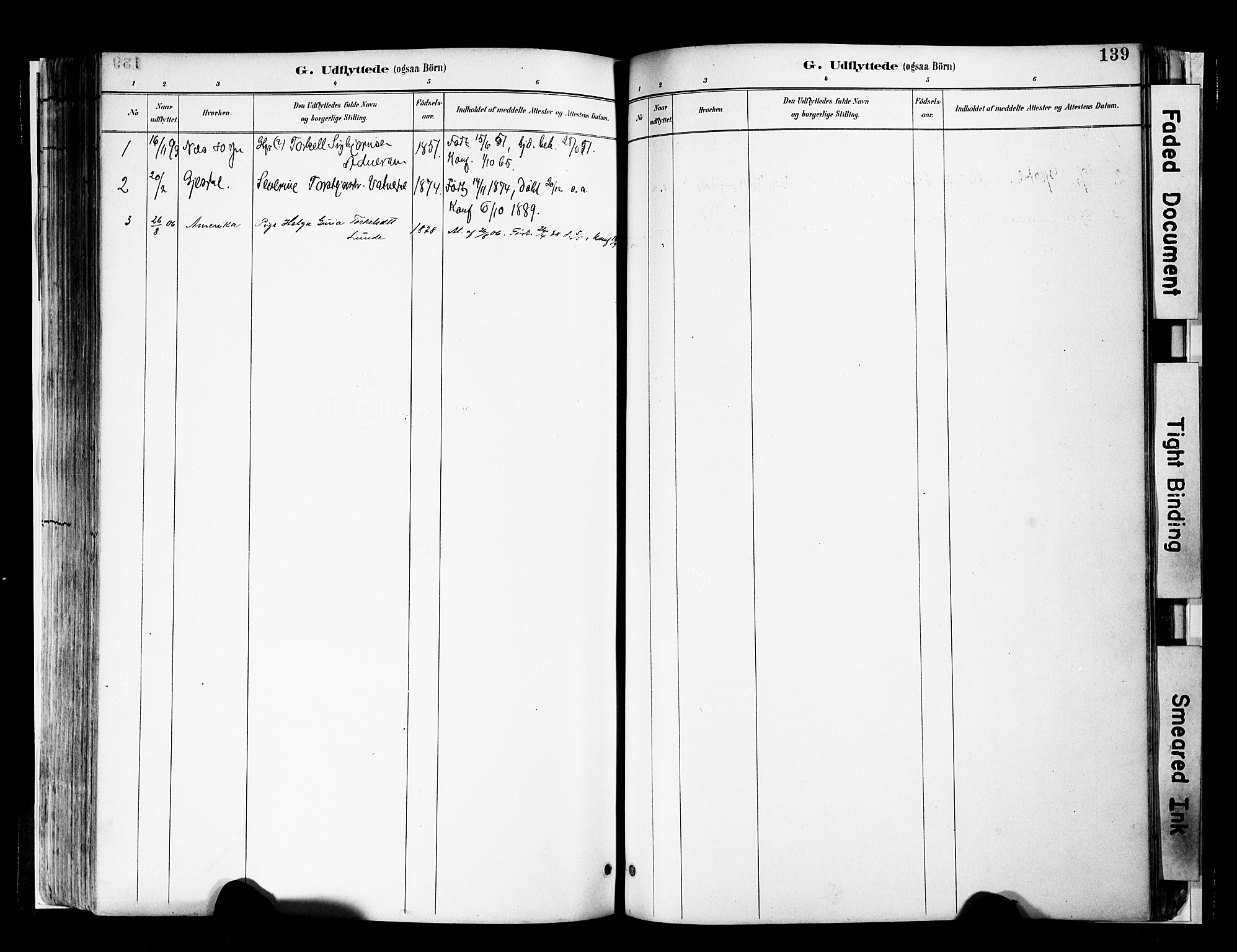 Sirdal sokneprestkontor, AV/SAK-1111-0036/F/Fa/Faa/L0001: Parish register (official) no. A 1, 1887-1910, p. 139