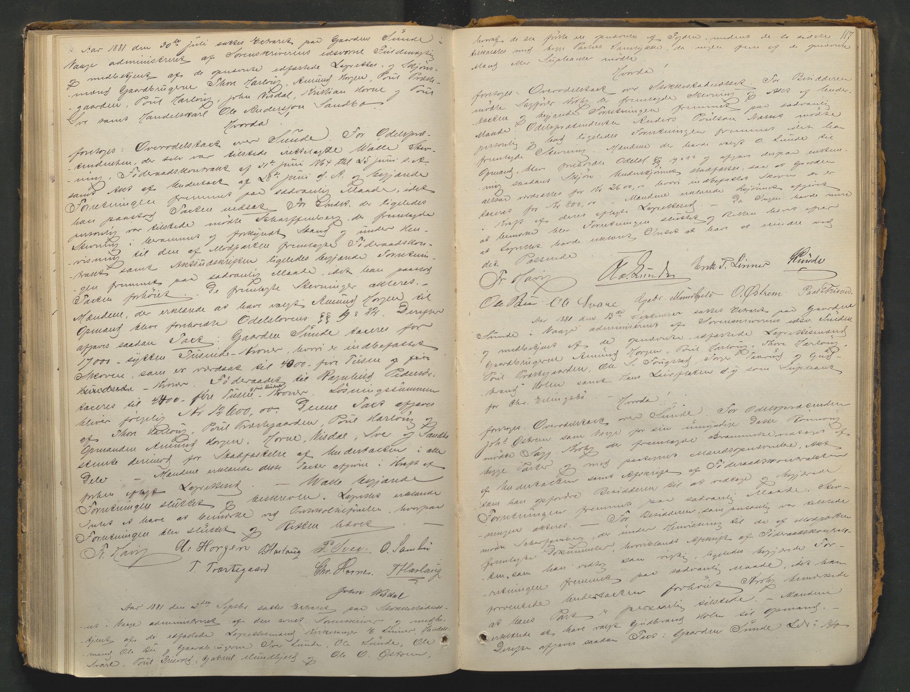 Nord-Gudbrandsdal tingrett, AV/SAH-TING-002/G/Gc/Gcb/L0004: Ekstrarettsprotokoll for åstedssaker, 1876-1887, p. 116b-117a