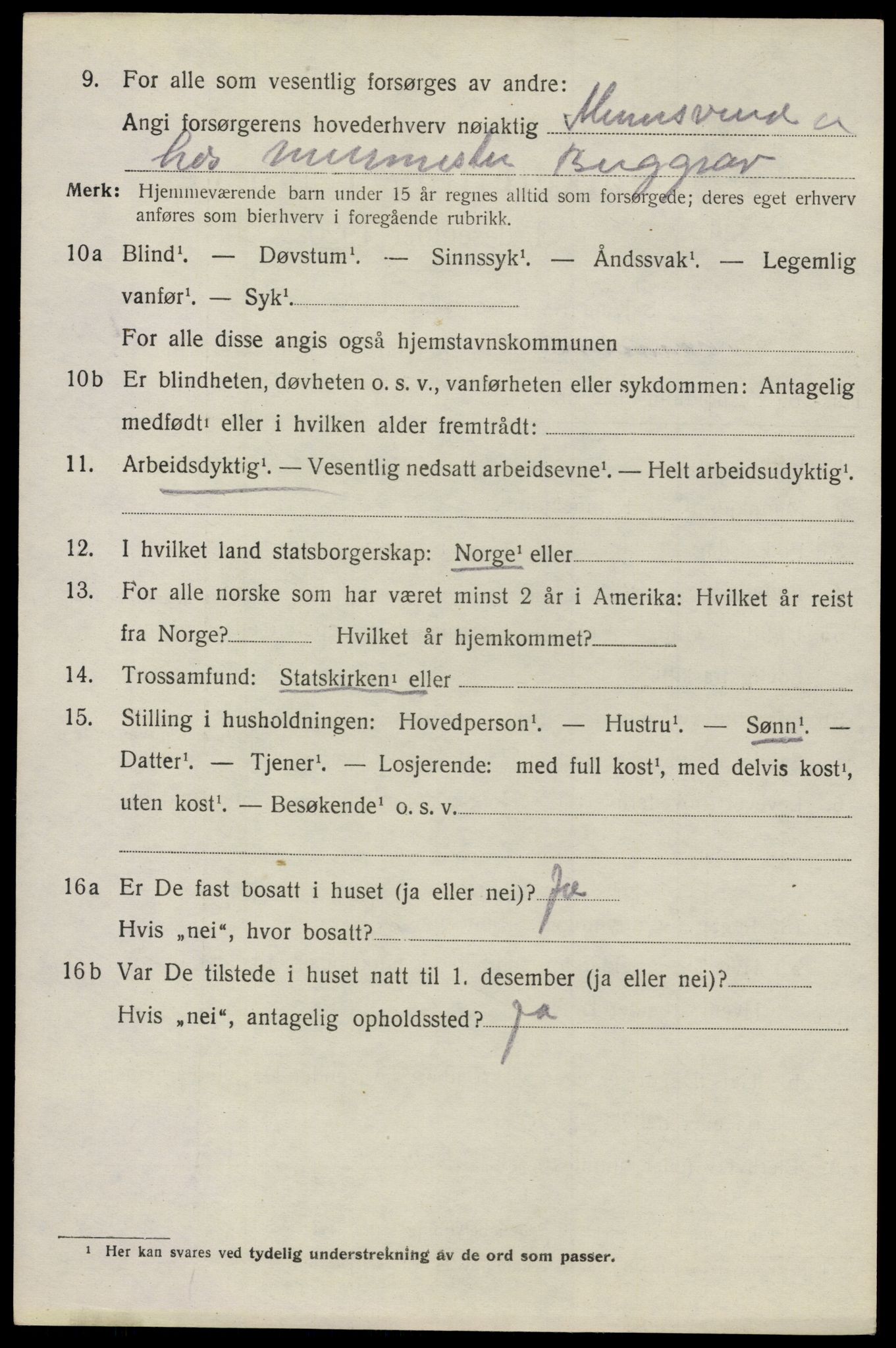 SAO, 1920 census for Glemmen, 1920, p. 10470