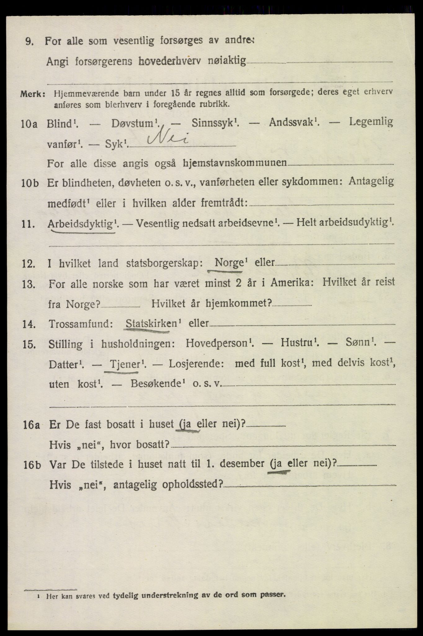 SAH, 1920 census for Vestre Toten, 1920, p. 8183