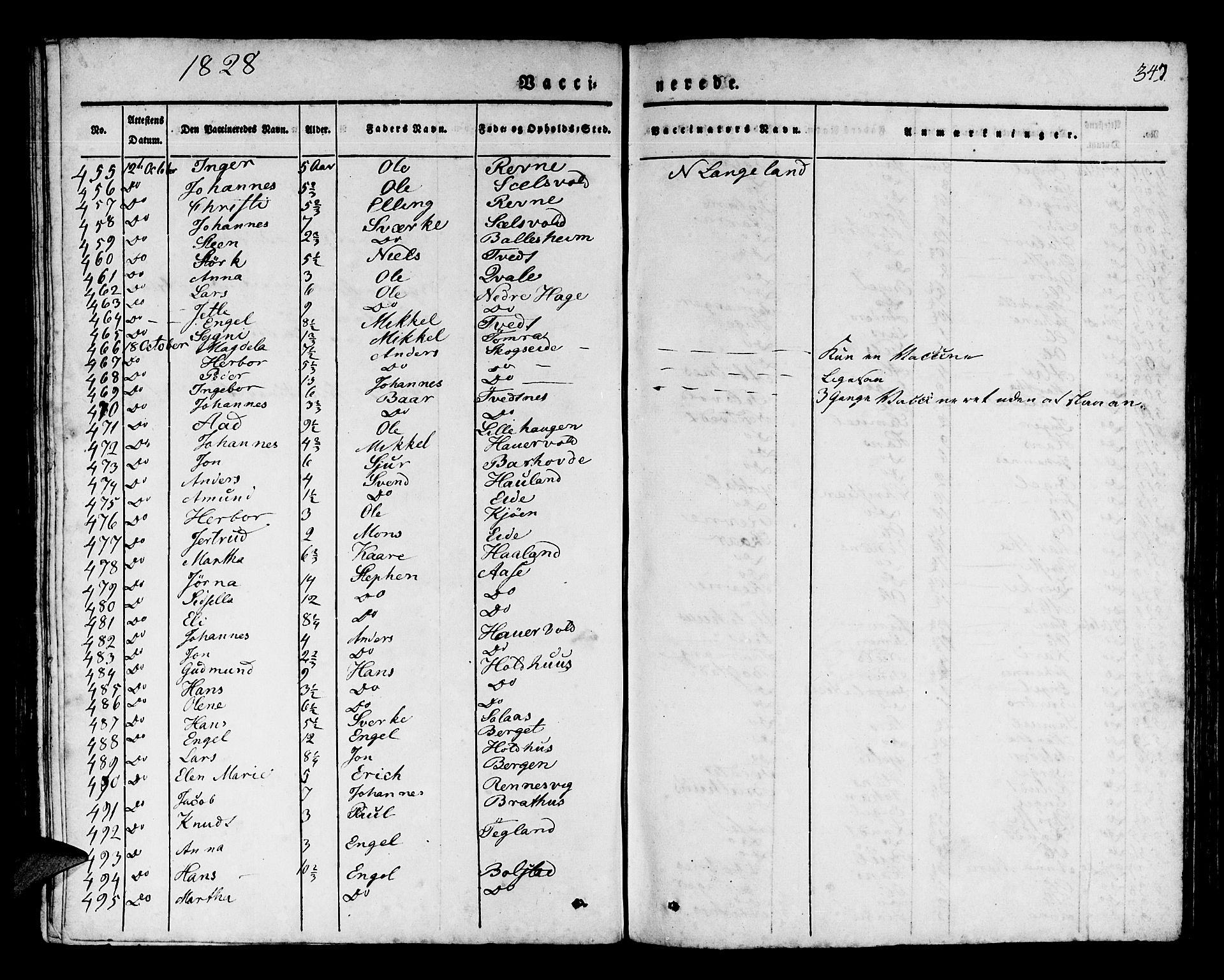 Os sokneprestembete, SAB/A-99929: Parish register (official) no. A 14, 1826-1839, p. 347