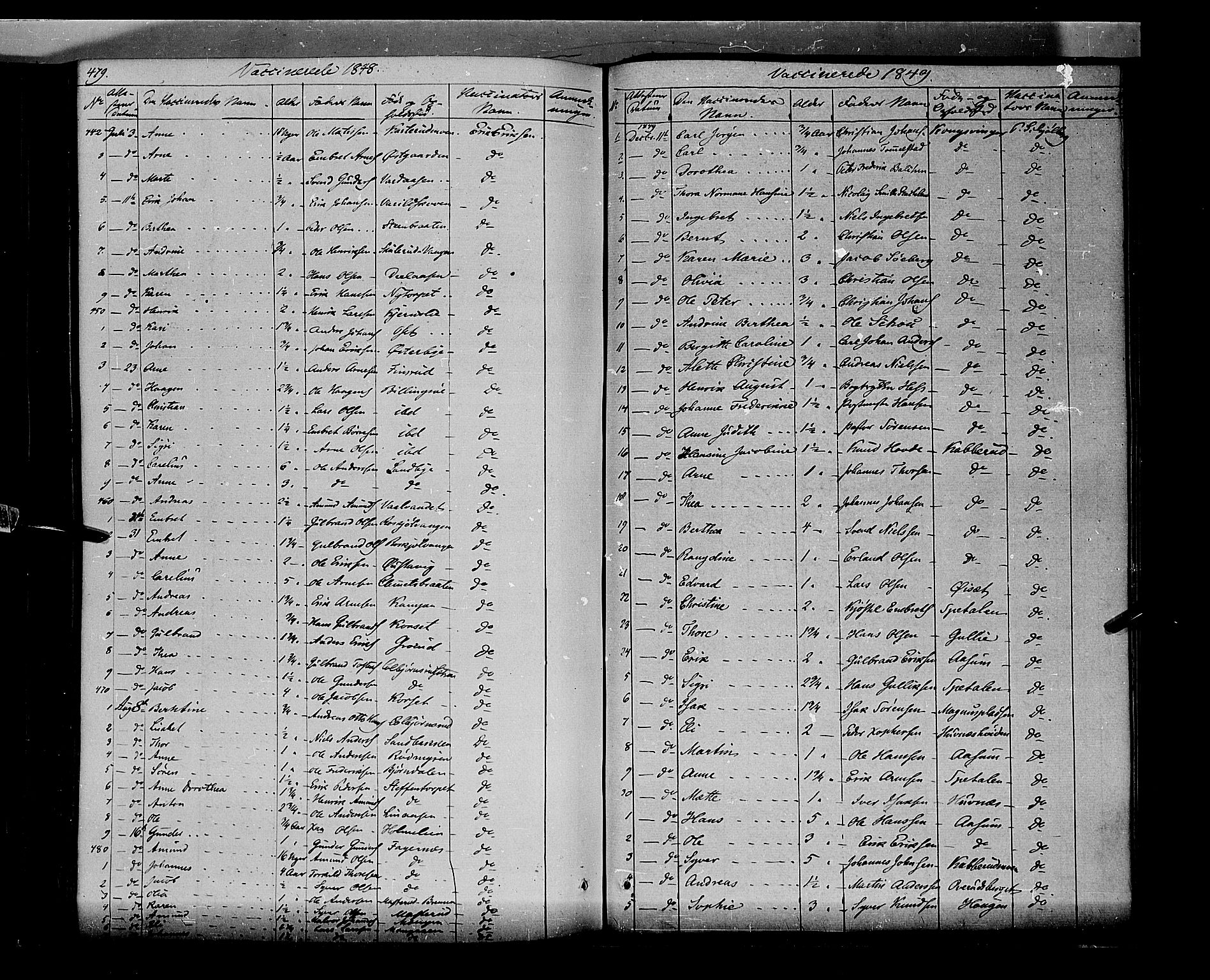 Vinger prestekontor, AV/SAH-PREST-024/H/Ha/Haa/L0009: Parish register (official) no. 9, 1847-1855, p. 479