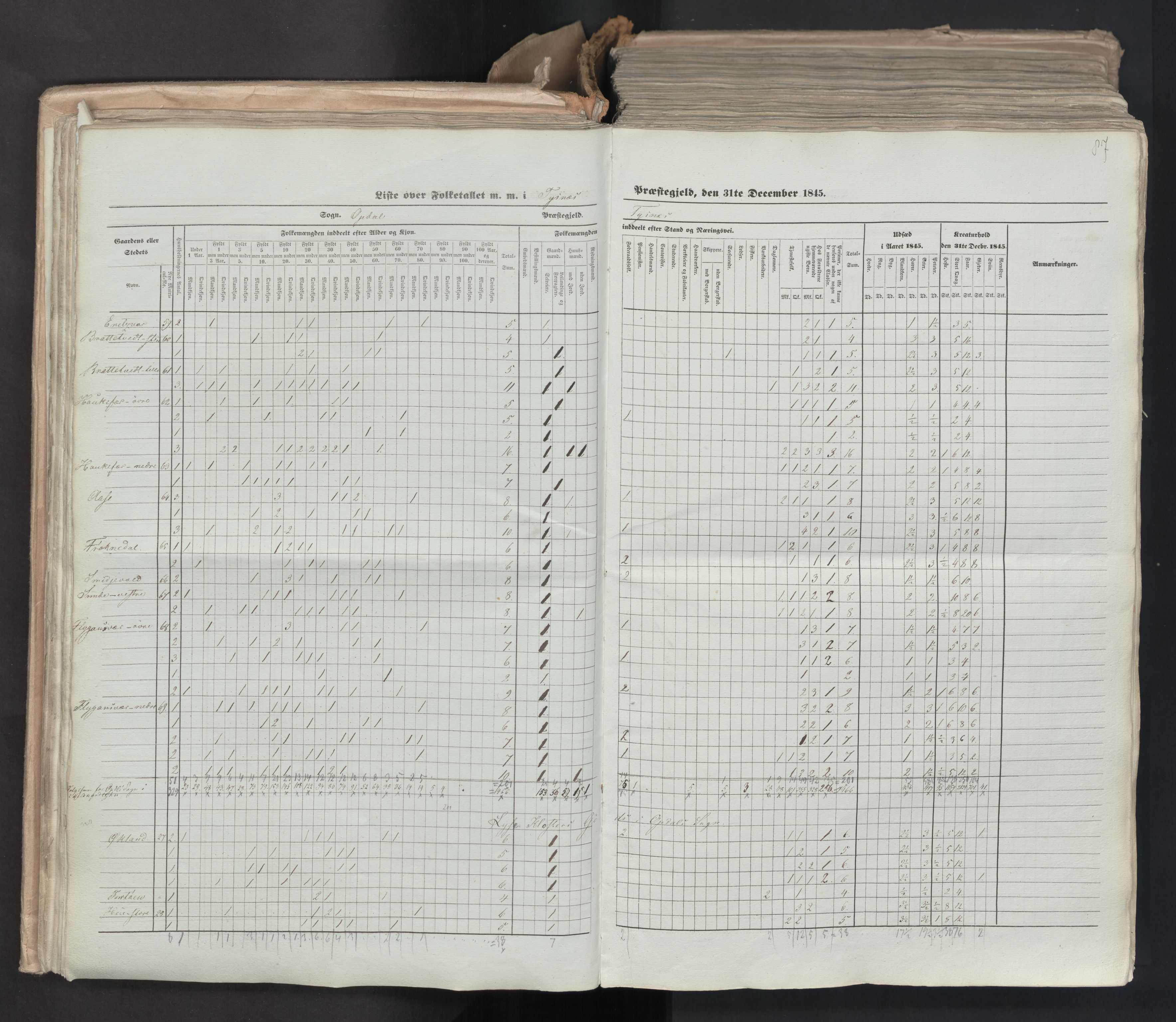 RA, Census 1845, vol. 7: Søndre Bergenhus amt og Nordre Bergenhus amt, 1845, p. 87