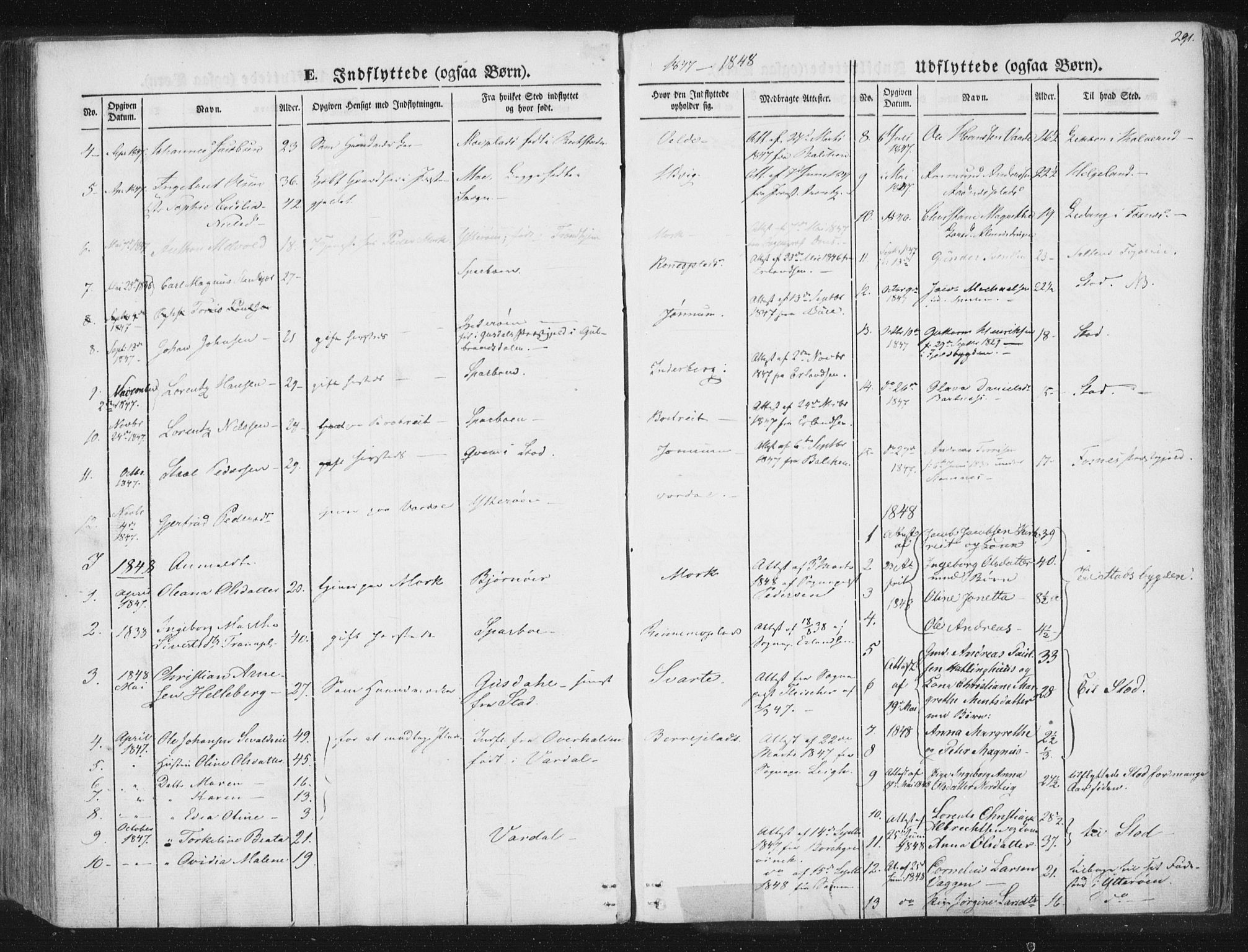 Ministerialprotokoller, klokkerbøker og fødselsregistre - Nord-Trøndelag, SAT/A-1458/741/L0392: Parish register (official) no. 741A06, 1836-1848, p. 291