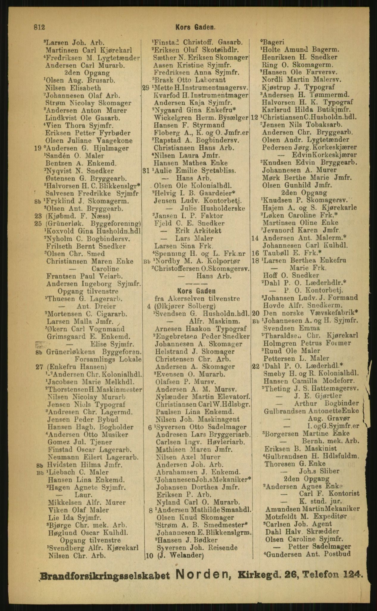 Kristiania/Oslo adressebok, PUBL/-, 1899, p. 812