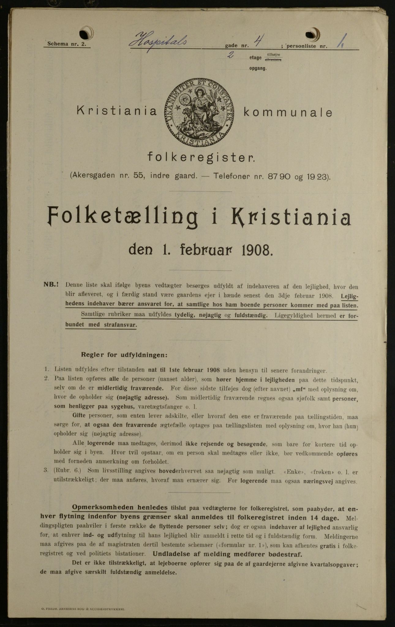 OBA, Municipal Census 1908 for Kristiania, 1908, p. 37267