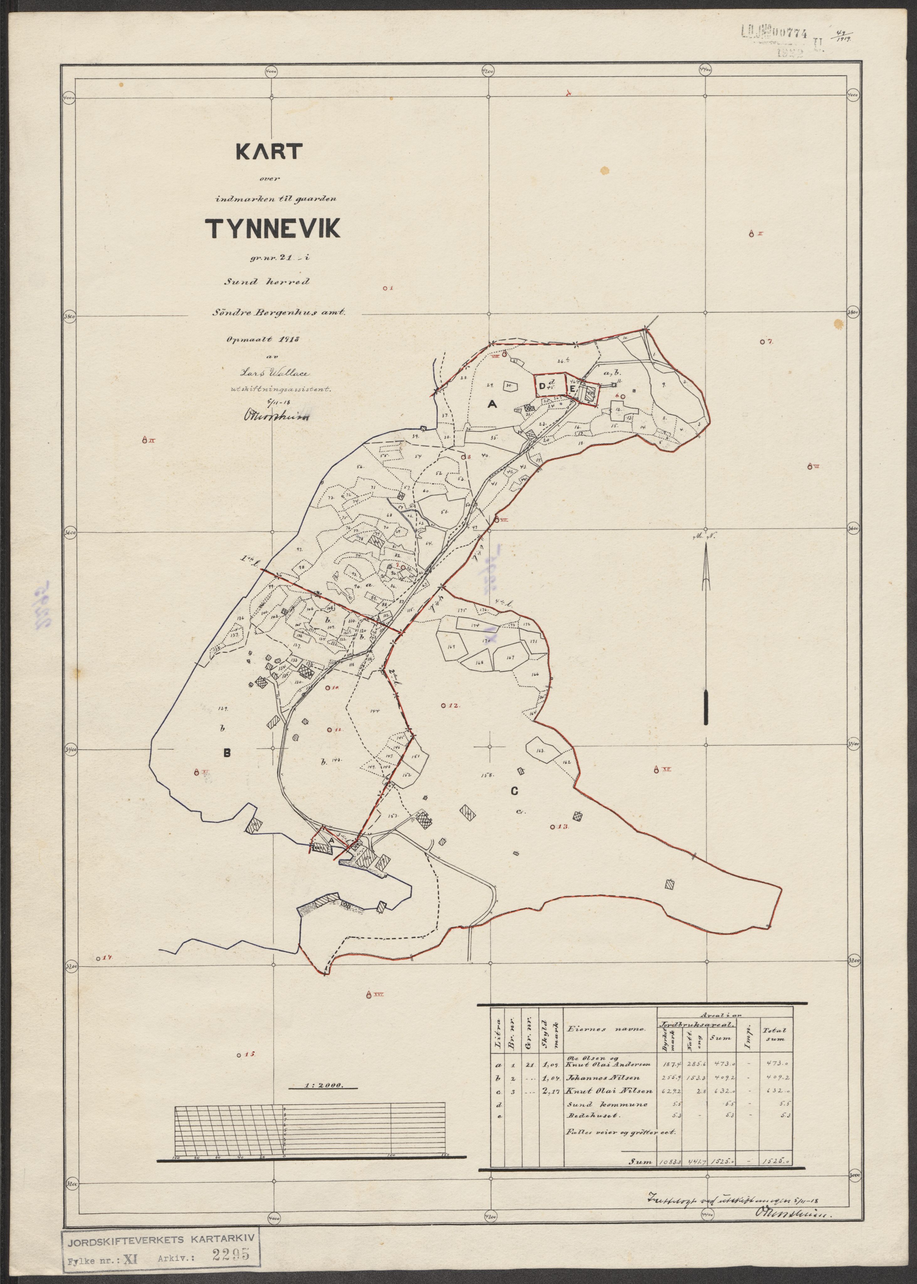 Jordskifteverkets kartarkiv, RA/S-3929/T, 1859-1988, p. 2564