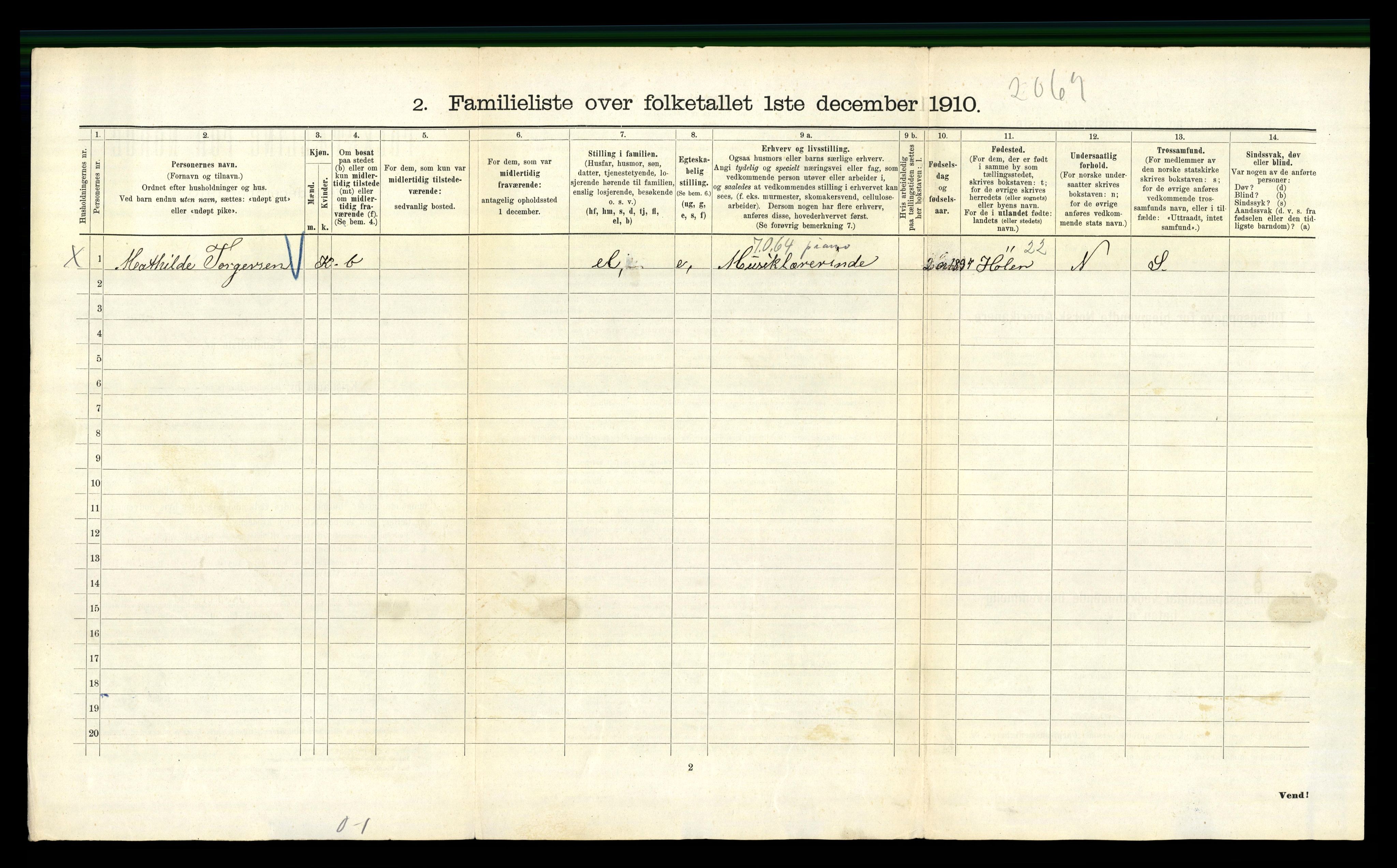 RA, 1910 census for Kristiania, 1910, p. 33612