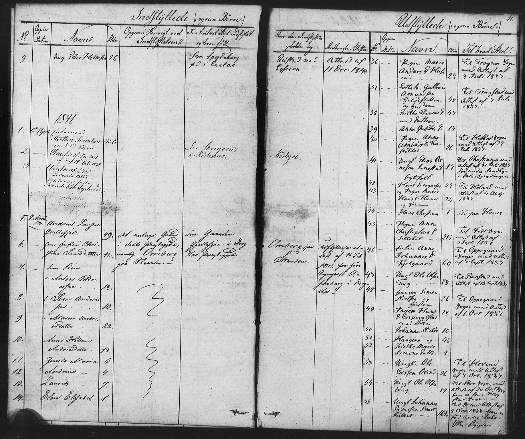 Enebakk prestekontor Kirkebøker, SAO/A-10171c/F/Fa/L0014: Parish register (official) no. I 14, 1833-1878, p. 11