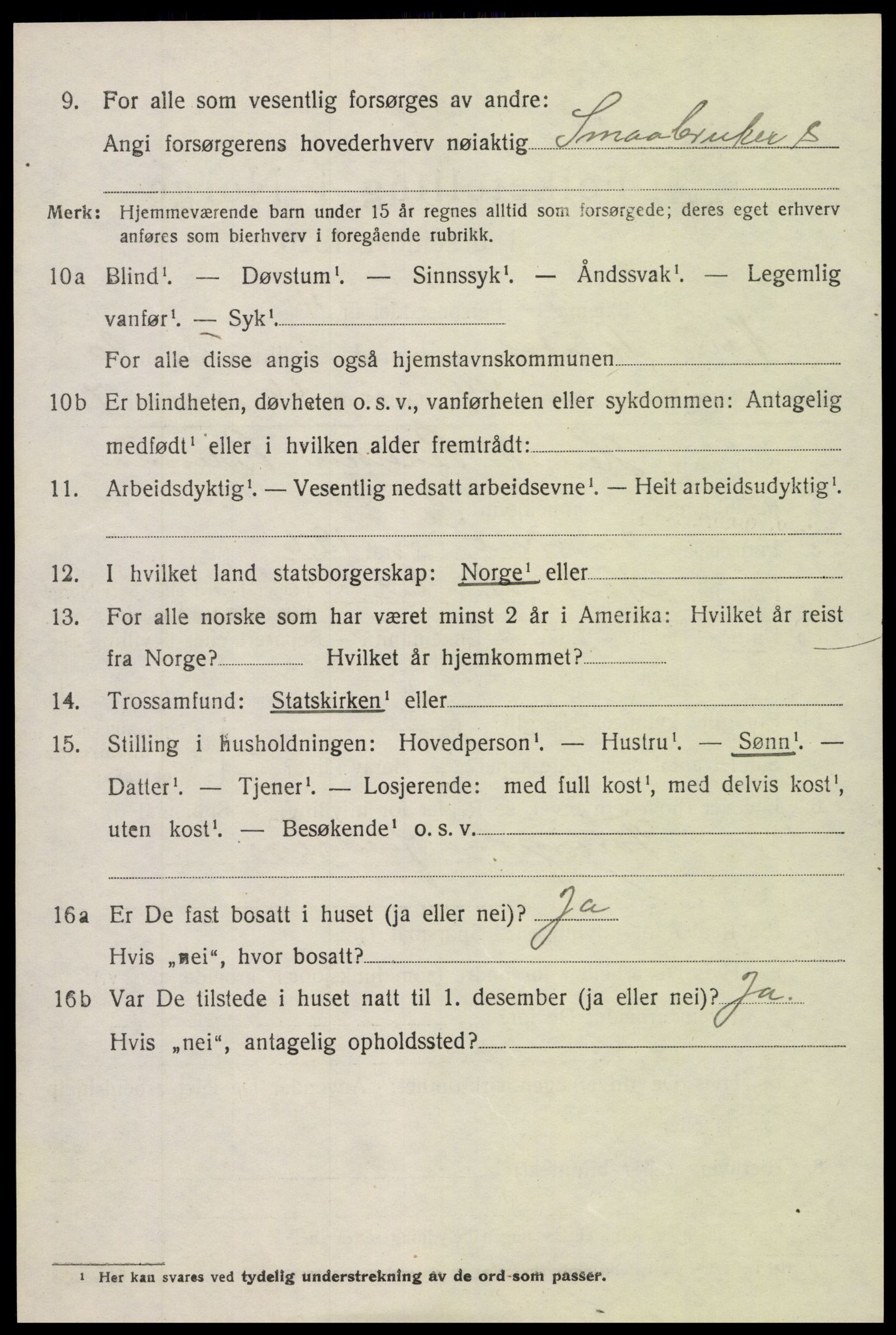 SAH, 1920 census for Nord-Aurdal, 1920, p. 8329