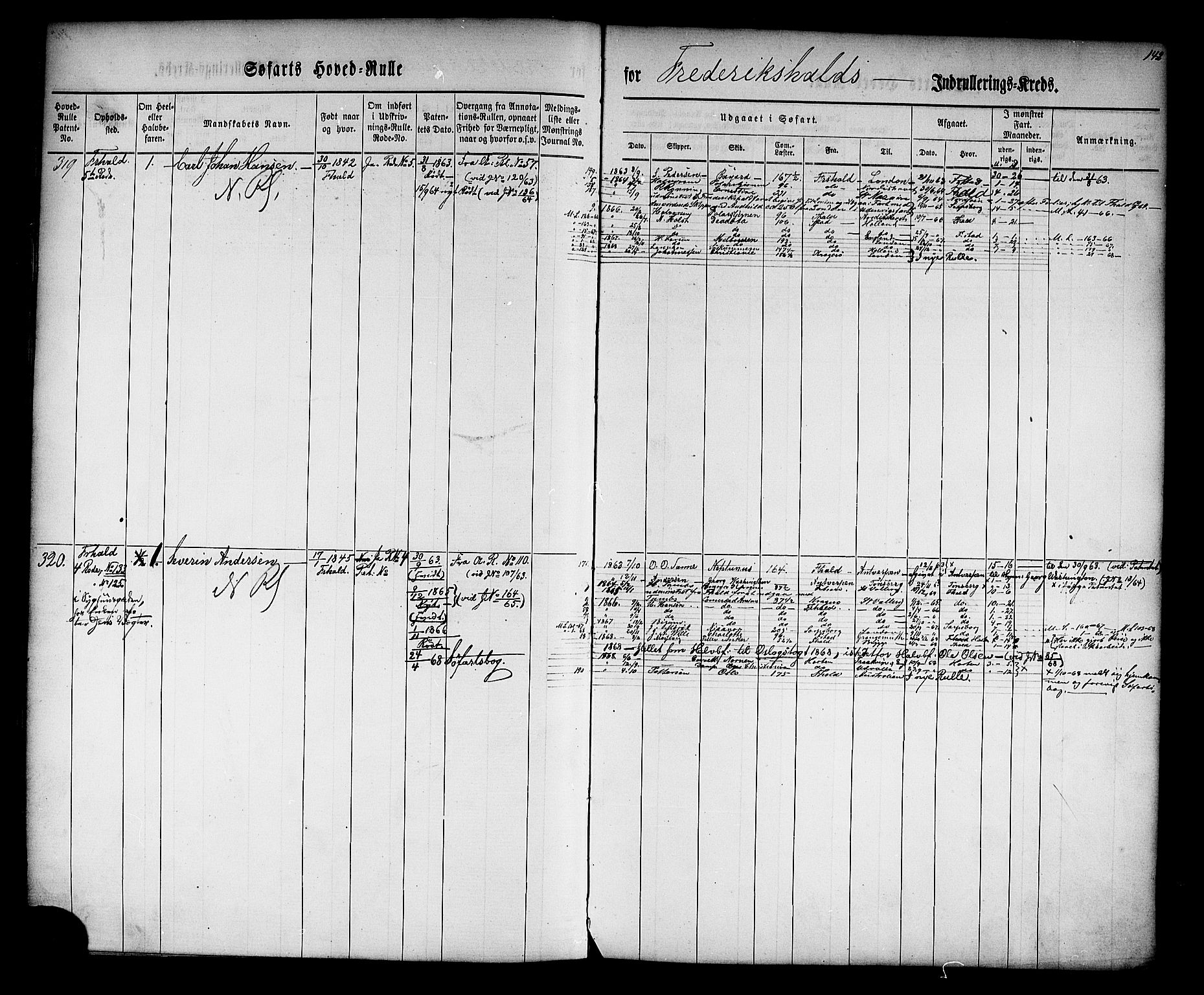 Halden mønstringskontor, AV/SAO-A-10569a/F/Fc/Fcb/L0002: Hovedrulle, 1860, p. 145