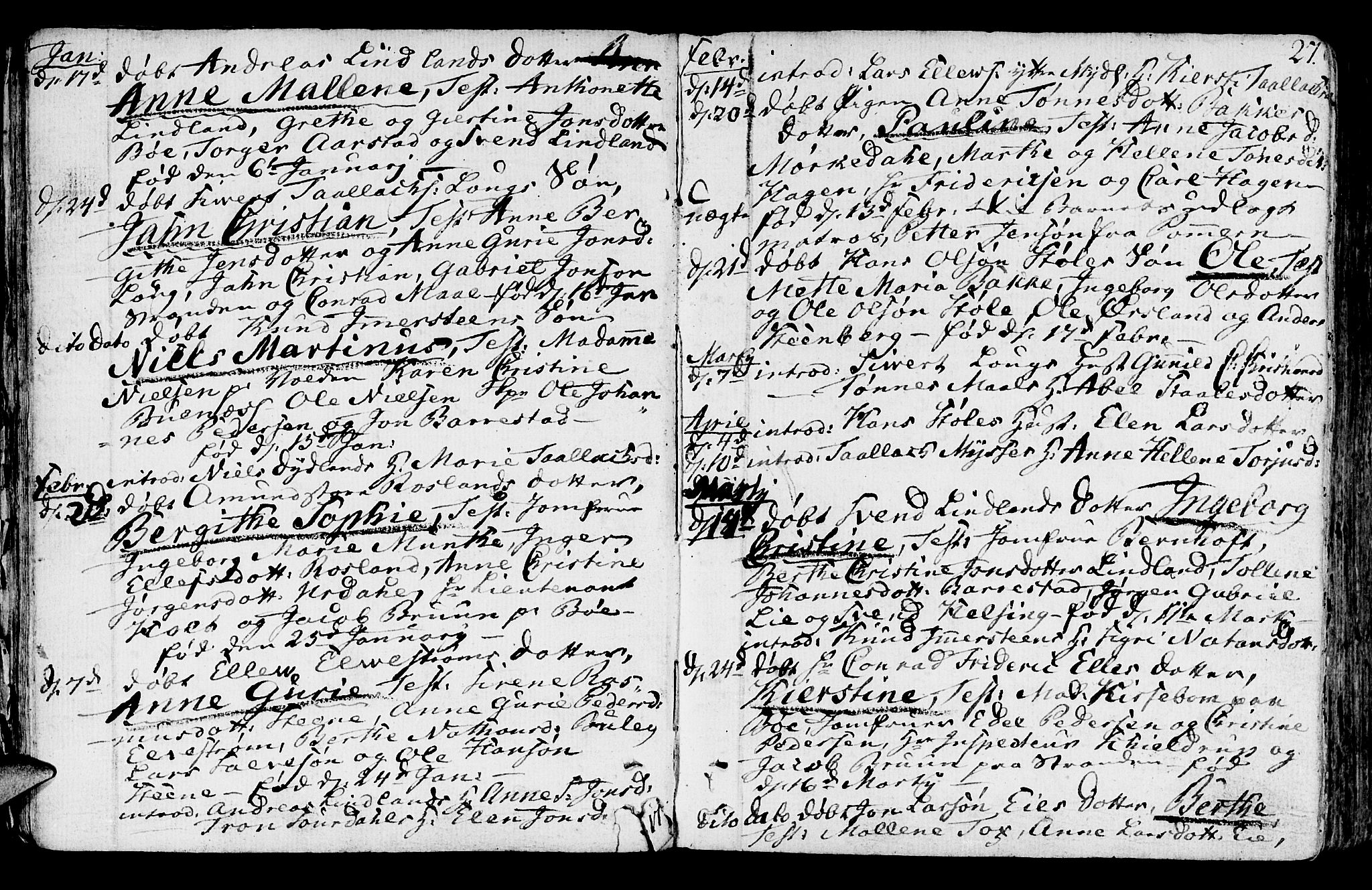 Sokndal sokneprestkontor, AV/SAST-A-101808: Parish register (official) no. A 5, 1806-1826, p. 27