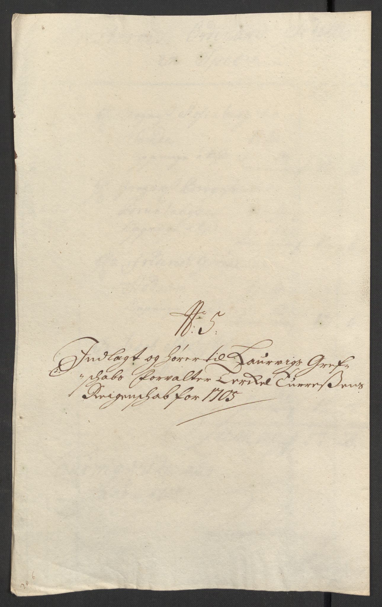 Rentekammeret inntil 1814, Reviderte regnskaper, Fogderegnskap, RA/EA-4092/R33/L1978: Fogderegnskap Larvik grevskap, 1704-1705, p. 388