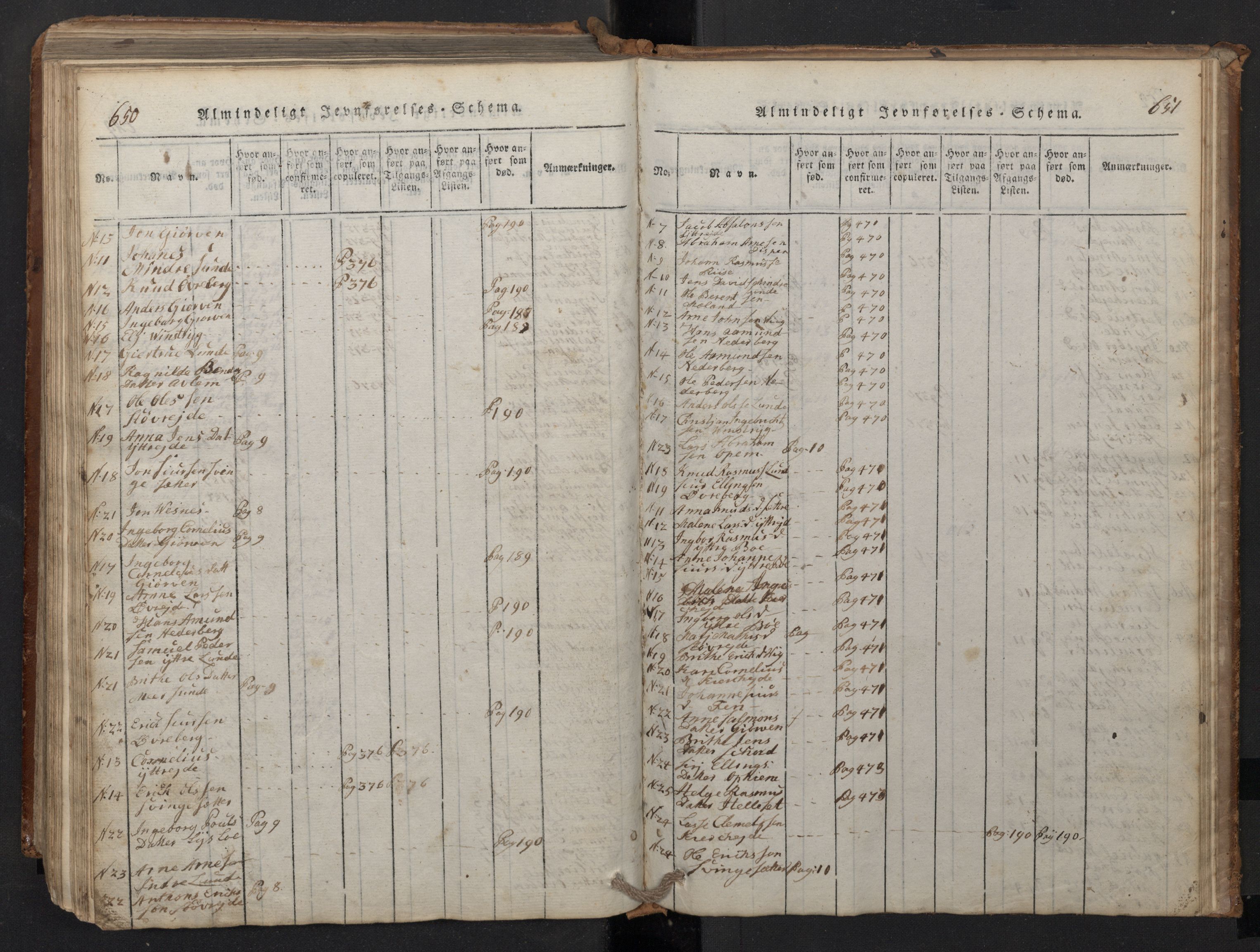 Stryn Sokneprestembete, AV/SAB-A-82501: Parish register (copy) no. A 1, 1816-1844, p. 650-651