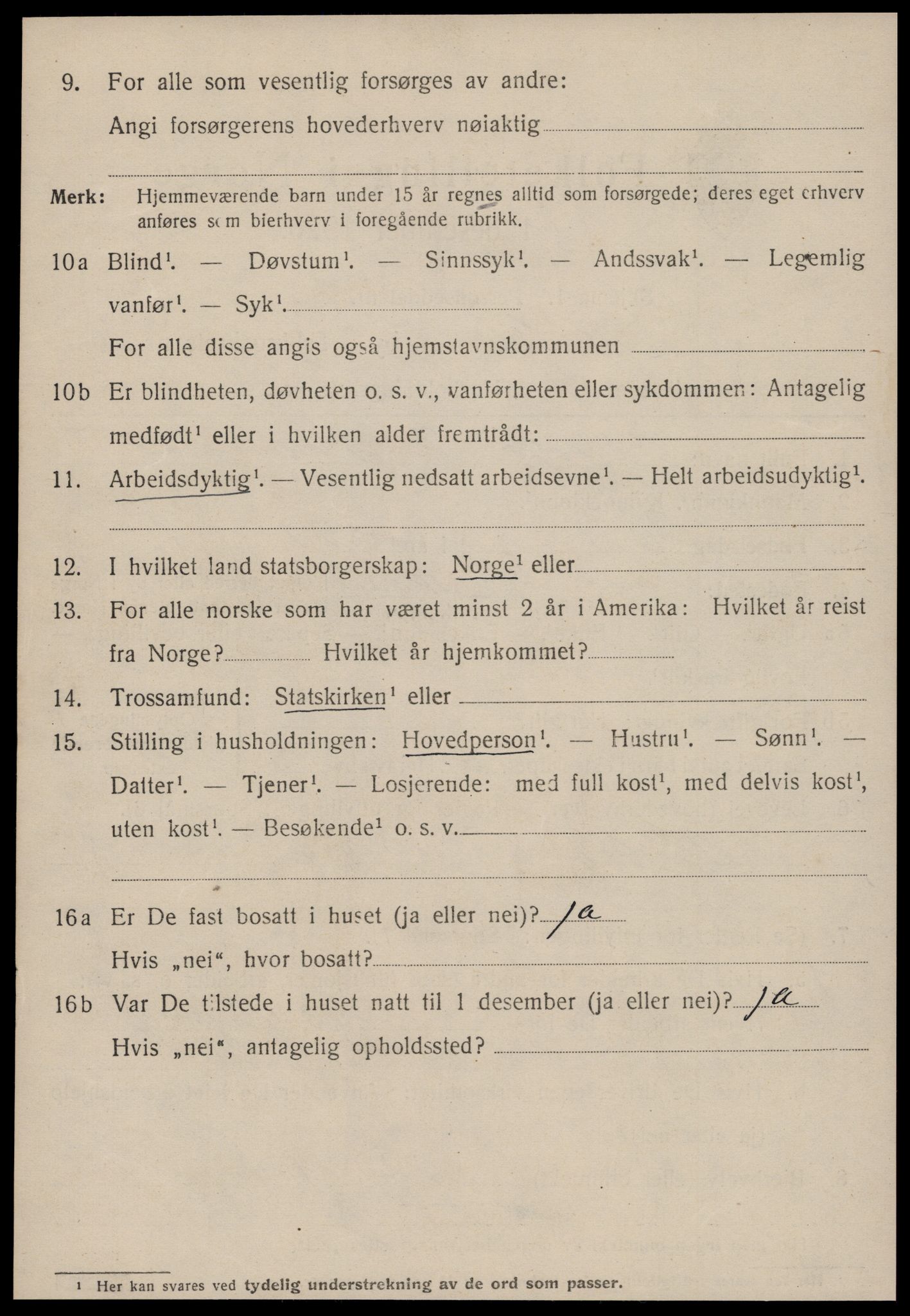 SAT, 1920 census for Molde, 1920, p. 5154