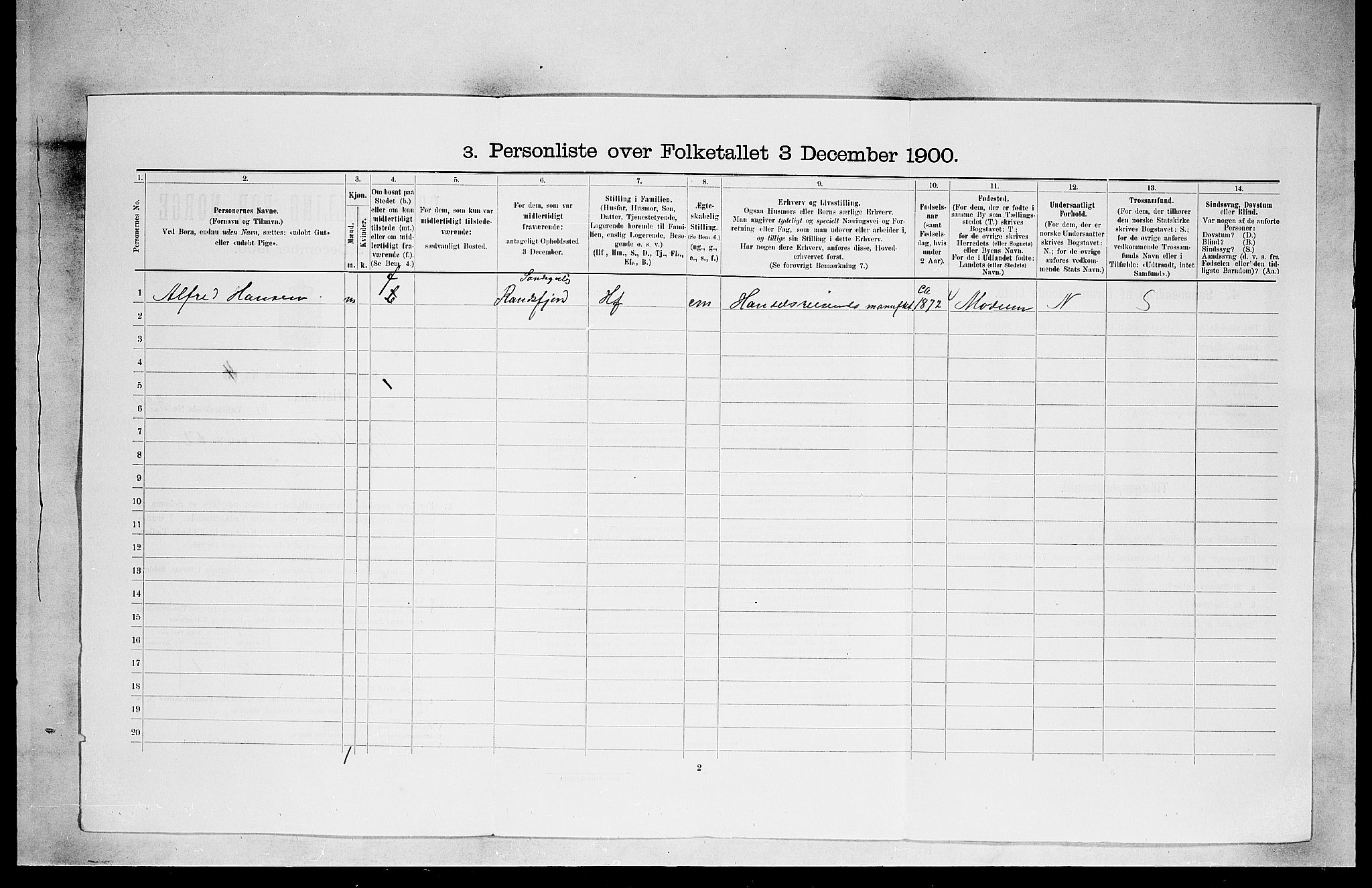 SAO, 1900 census for Kristiania, 1900, p. 6899