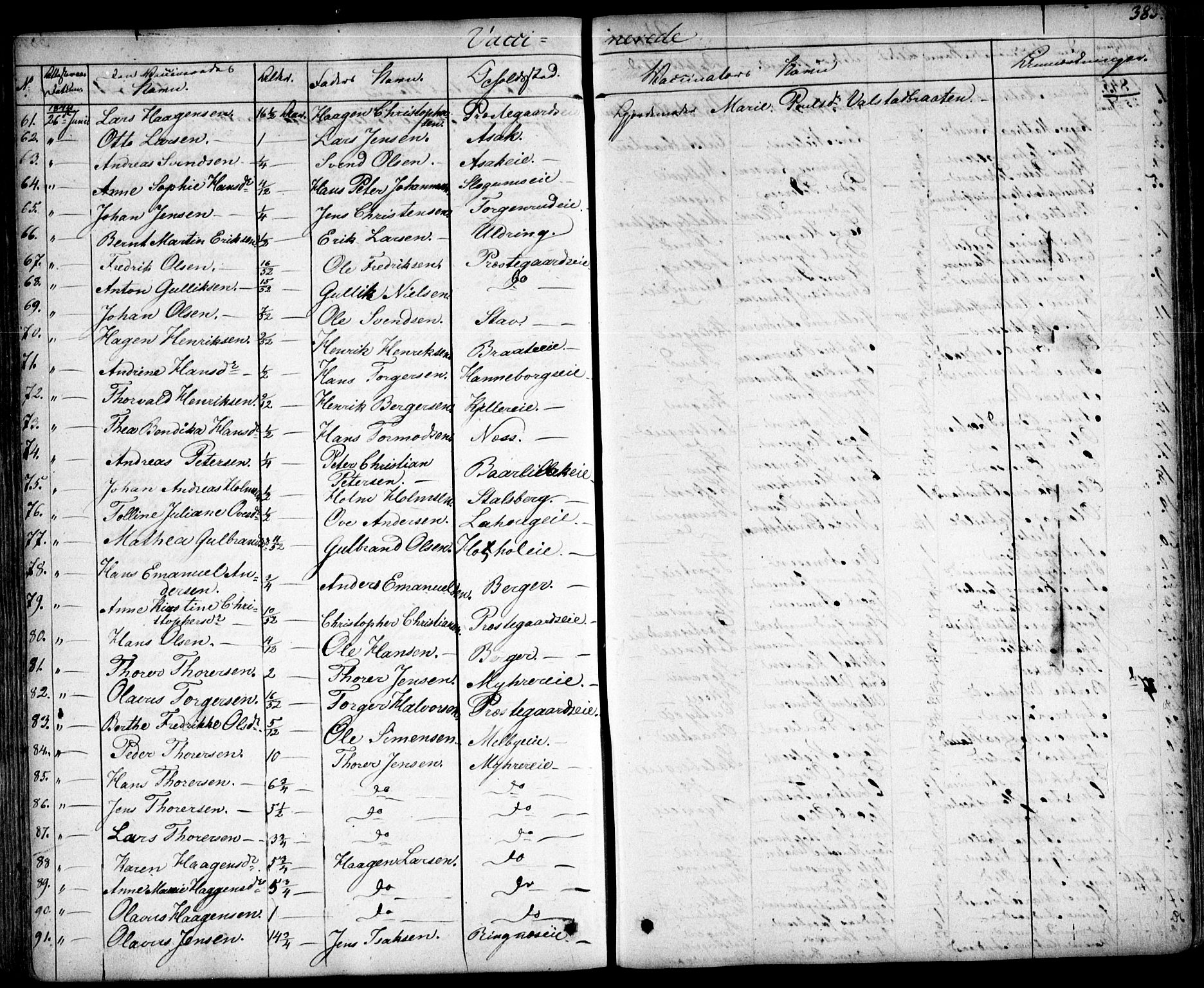 Skedsmo prestekontor Kirkebøker, AV/SAO-A-10033a/F/Fa/L0009: Parish register (official) no. I 9, 1830-1853, p. 385