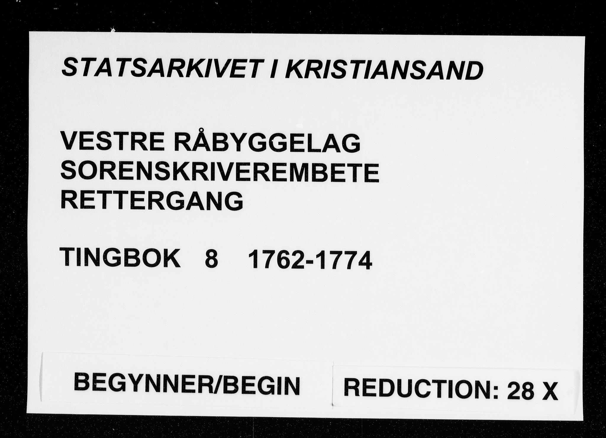 Setesdal sorenskriveri, SAK/1221-0011/F/Fa/L0013: Tingbok nr 8, 1762-1774