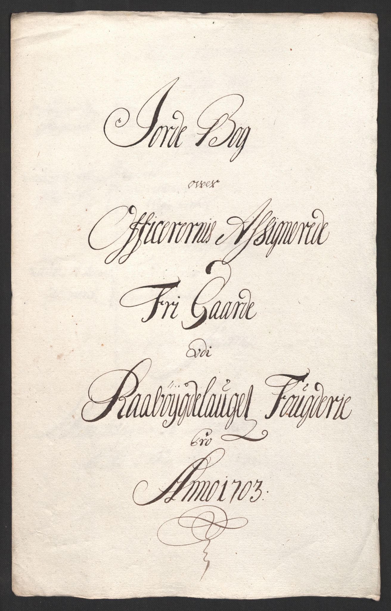 Rentekammeret inntil 1814, Reviderte regnskaper, Fogderegnskap, RA/EA-4092/R40/L2447: Fogderegnskap Råbyggelag, 1703-1705, p. 69