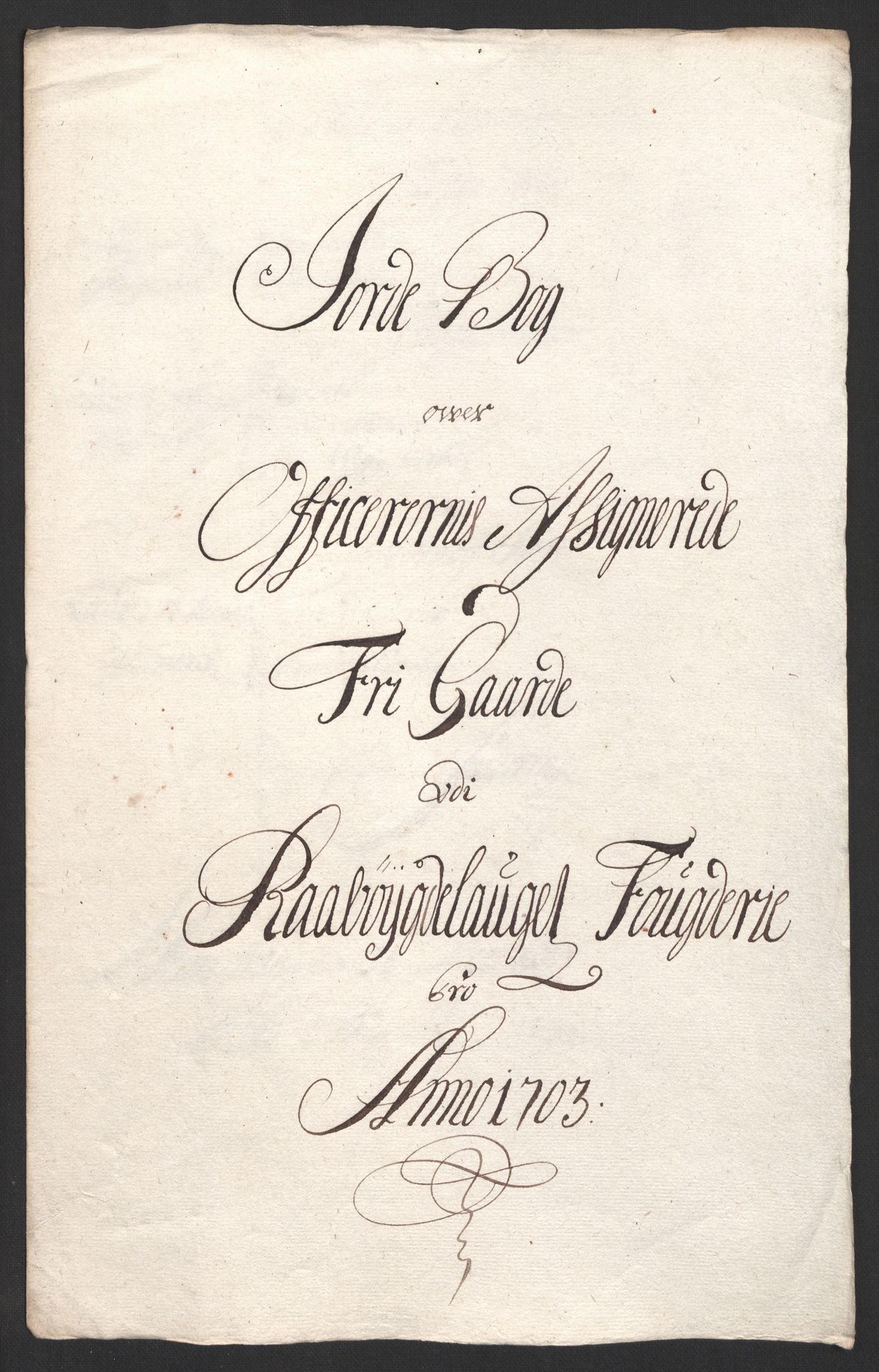 Rentekammeret inntil 1814, Reviderte regnskaper, Fogderegnskap, AV/RA-EA-4092/R40/L2447: Fogderegnskap Råbyggelag, 1703-1705, p. 69