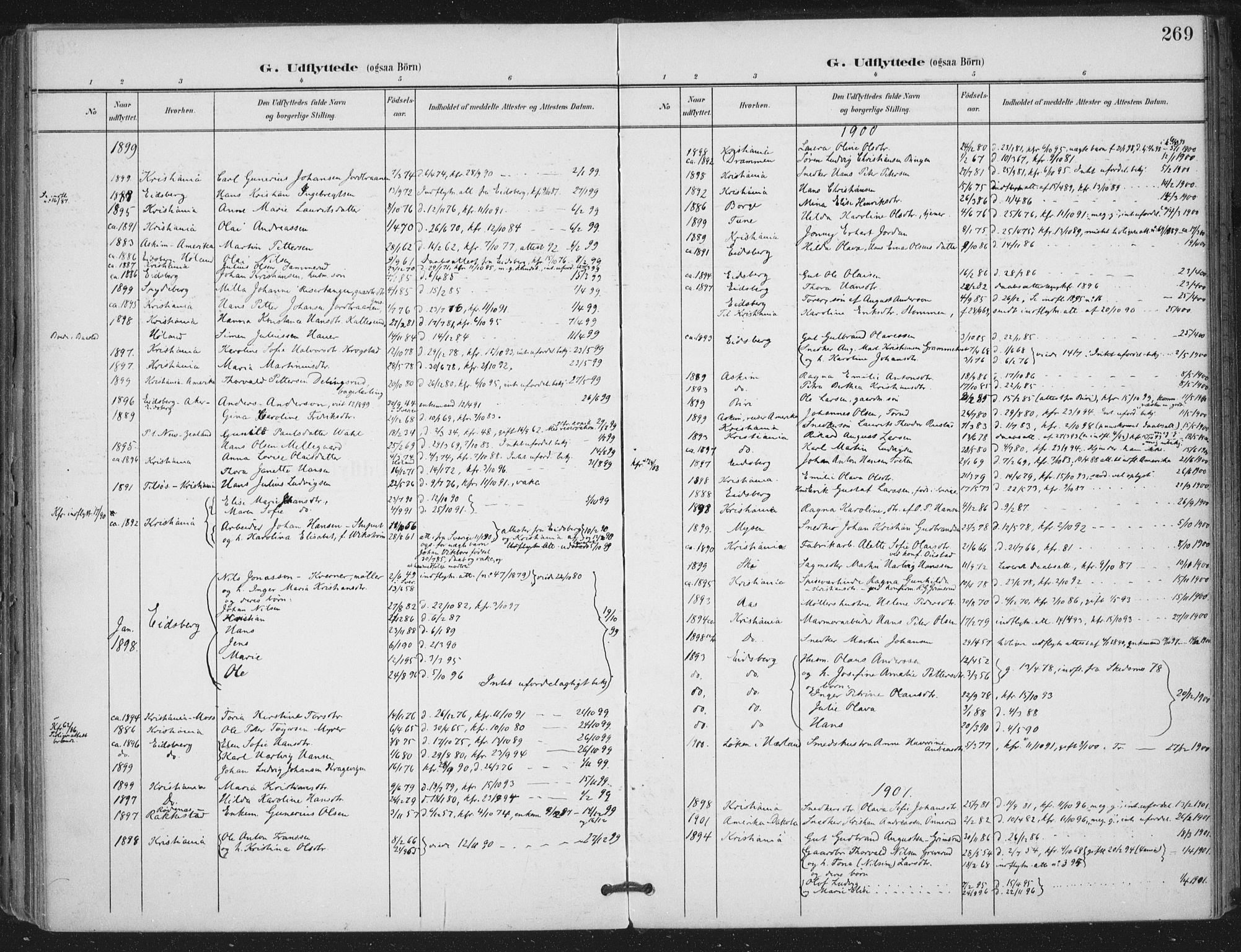 Trøgstad prestekontor Kirkebøker, AV/SAO-A-10925/F/Fa/L0011: Parish register (official) no. I 11, 1899-1919, p. 269