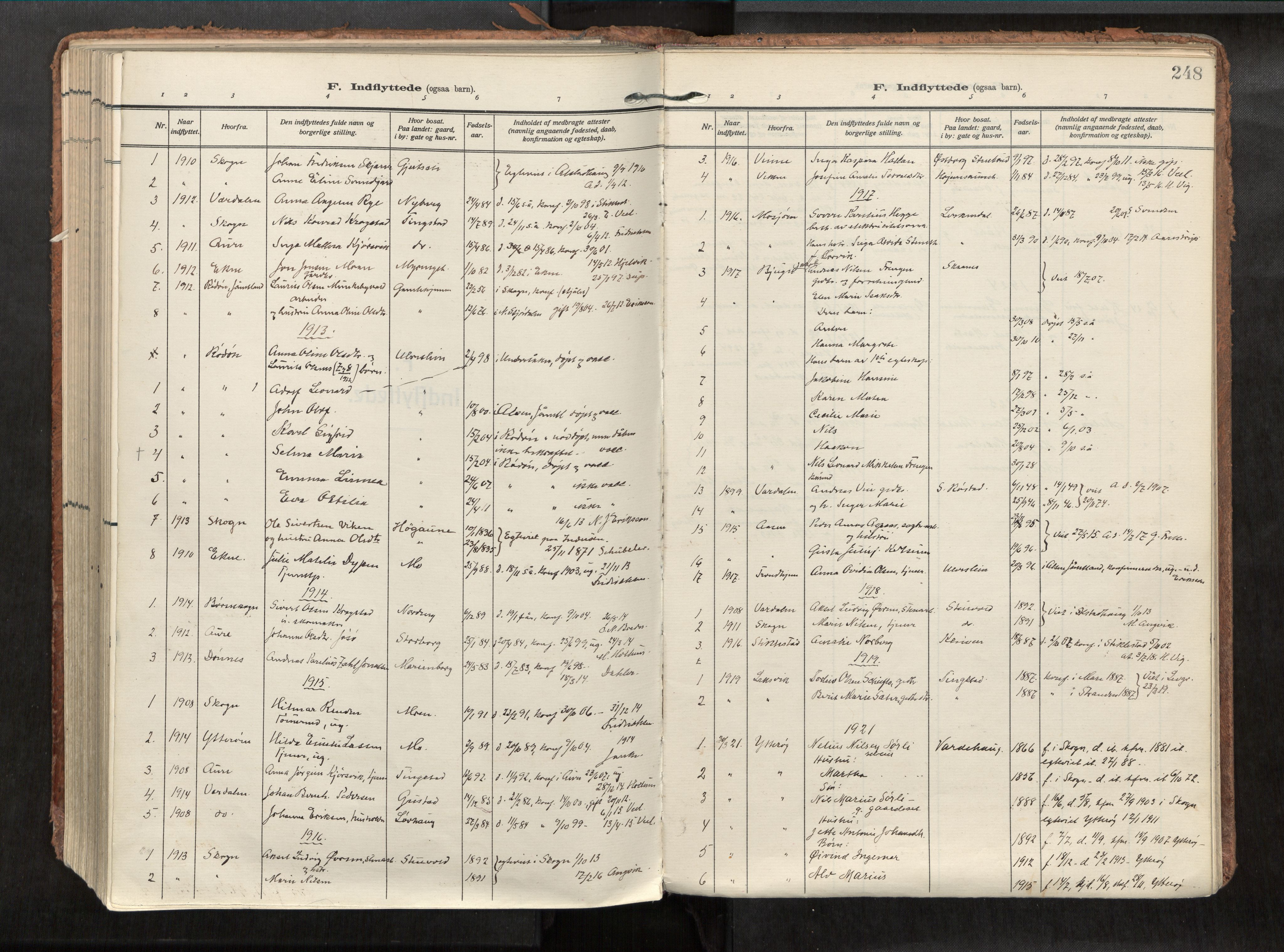 Levanger sokneprestkontor, AV/SAT-A-1301/2/H/Haa/L0002: Parish register (official) no. 2, 1912-1935, p. 248