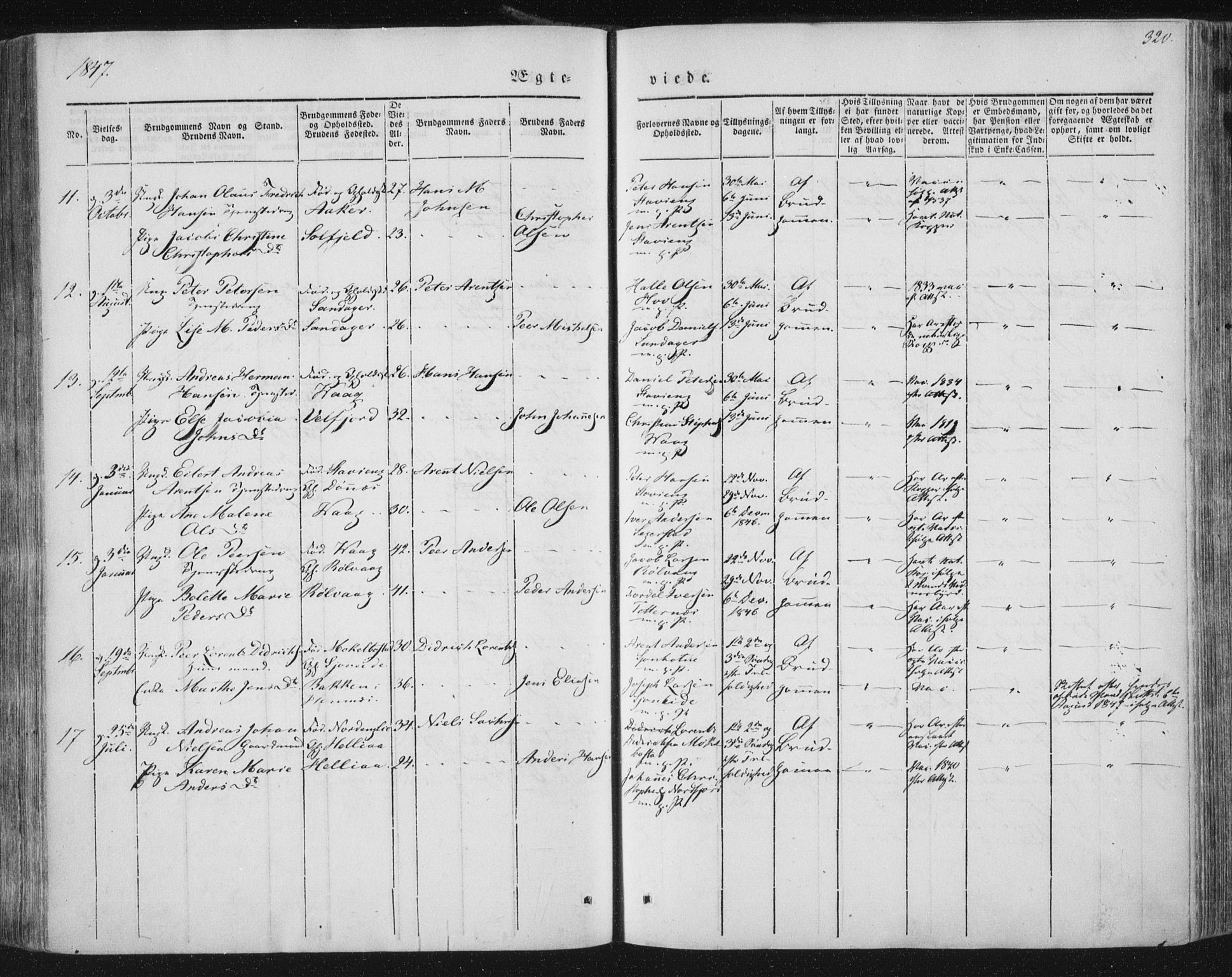 Ministerialprotokoller, klokkerbøker og fødselsregistre - Nordland, AV/SAT-A-1459/838/L0549: Parish register (official) no. 838A07, 1840-1854, p. 320