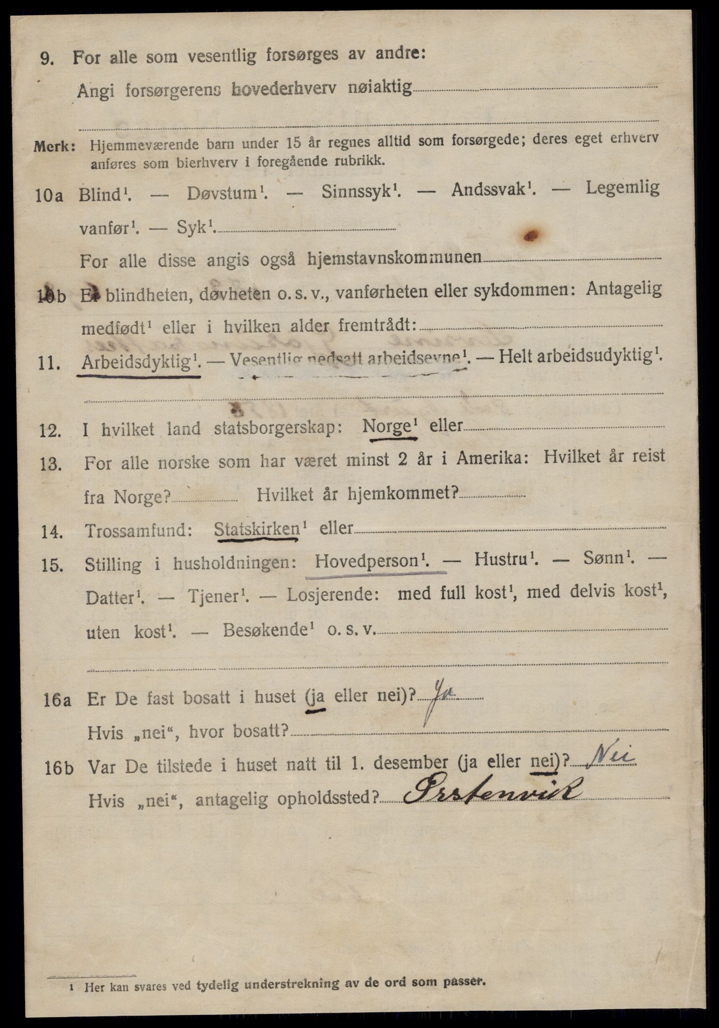 SAT, 1920 census for Giske, 1920, p. 3641