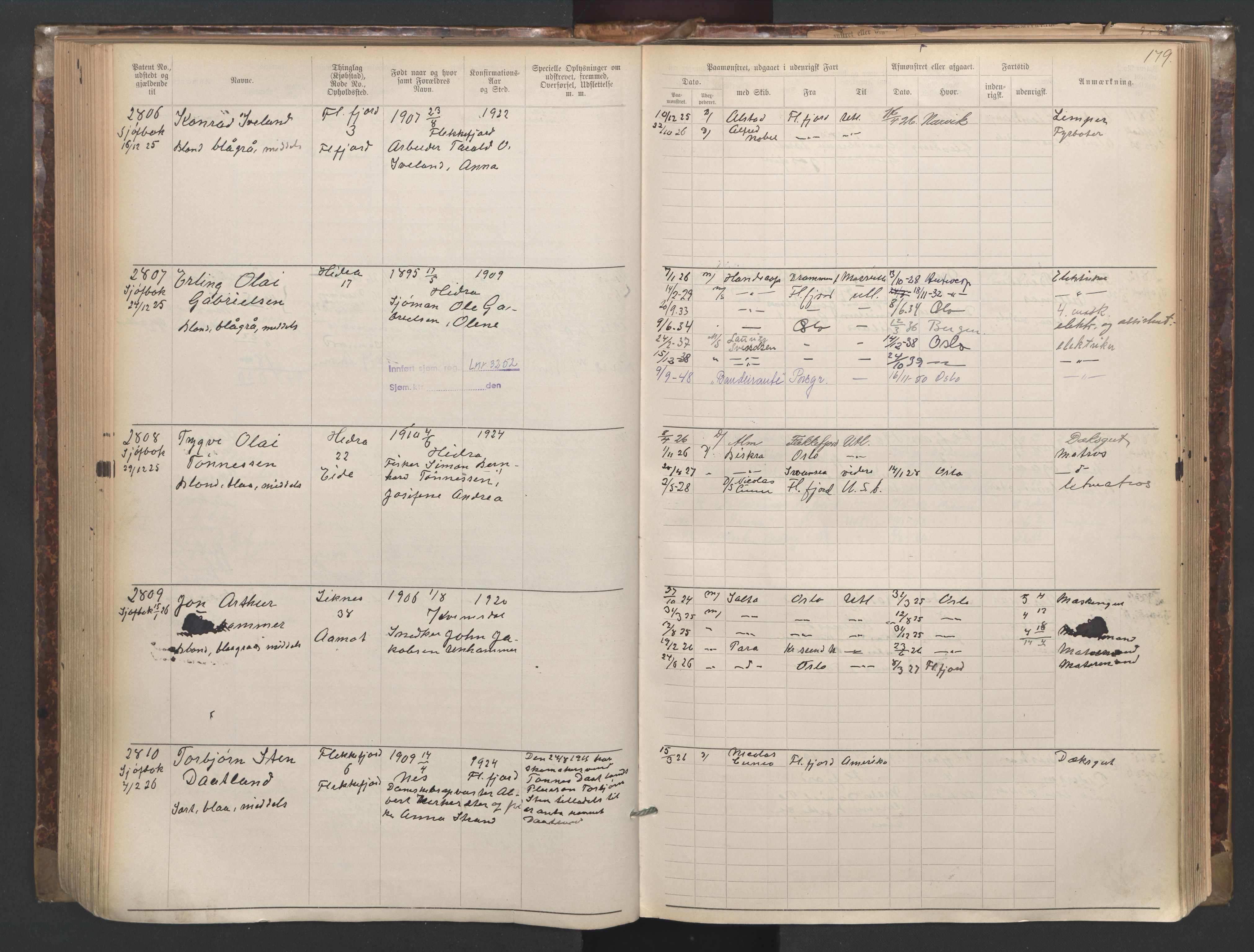 Flekkefjord mønstringskrets, SAK/2031-0018/F/Fa/L0003: Annotasjonsrulle nr 1921-2963 med register, N-3, 1892-1948, p. 211