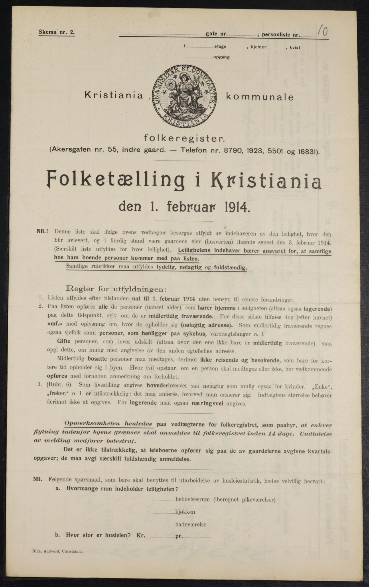 OBA, Municipal Census 1914 for Kristiania, 1914, p. 60044