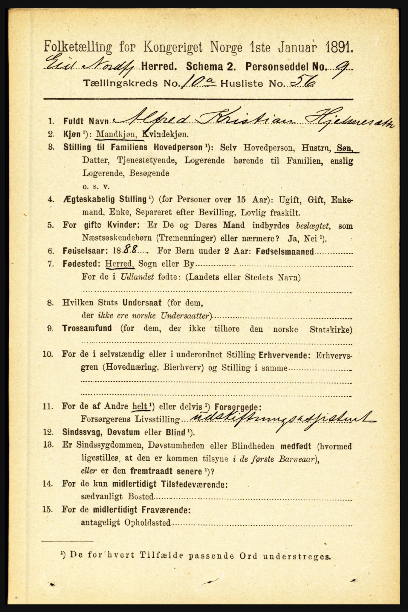 RA, 1891 census for 1443 Eid, 1891, p. 3126