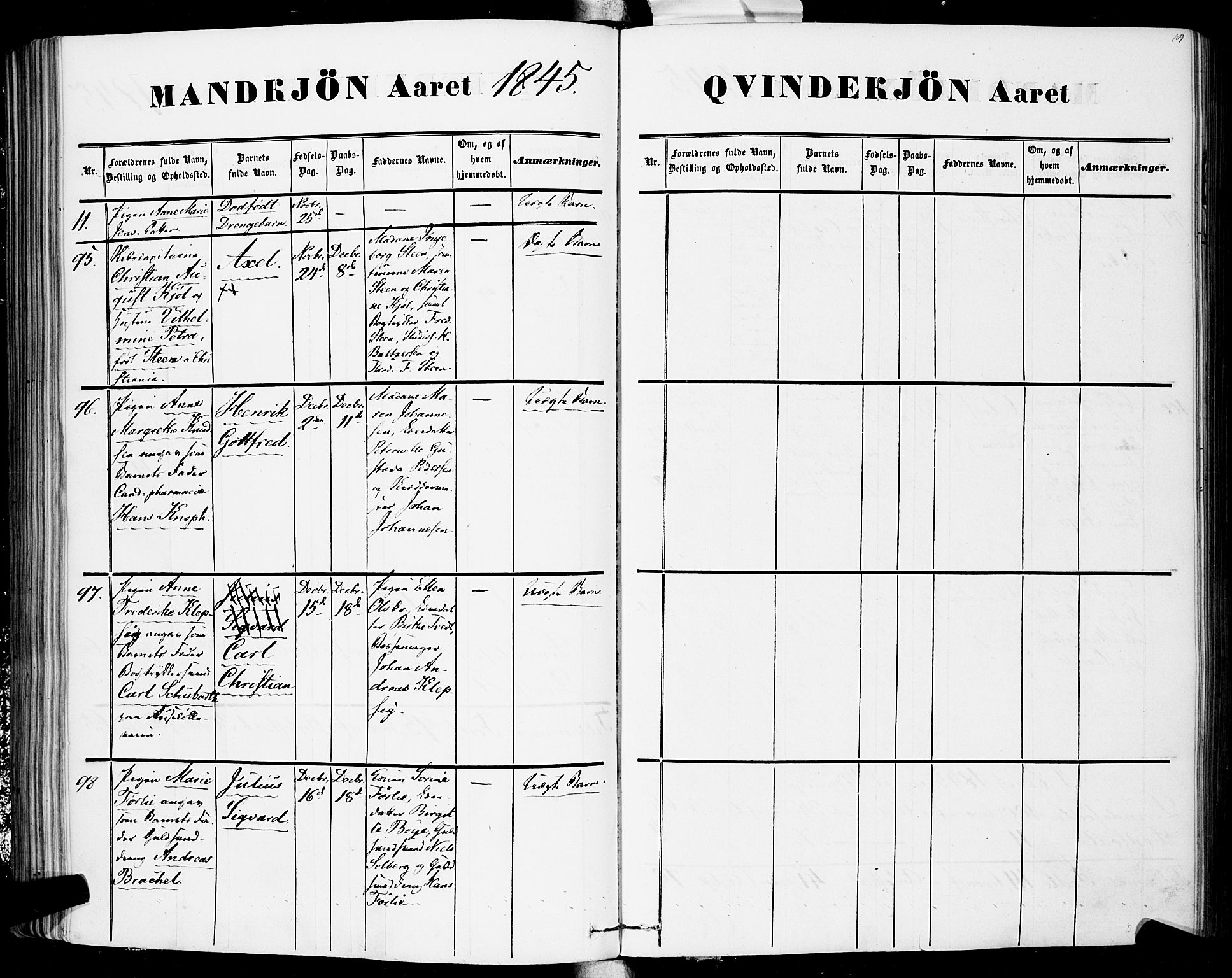 Rikshospitalet prestekontor Kirkebøker, AV/SAO-A-10309b/F/L0003: Parish register (official) no. 3, 1841-1853, p. 109