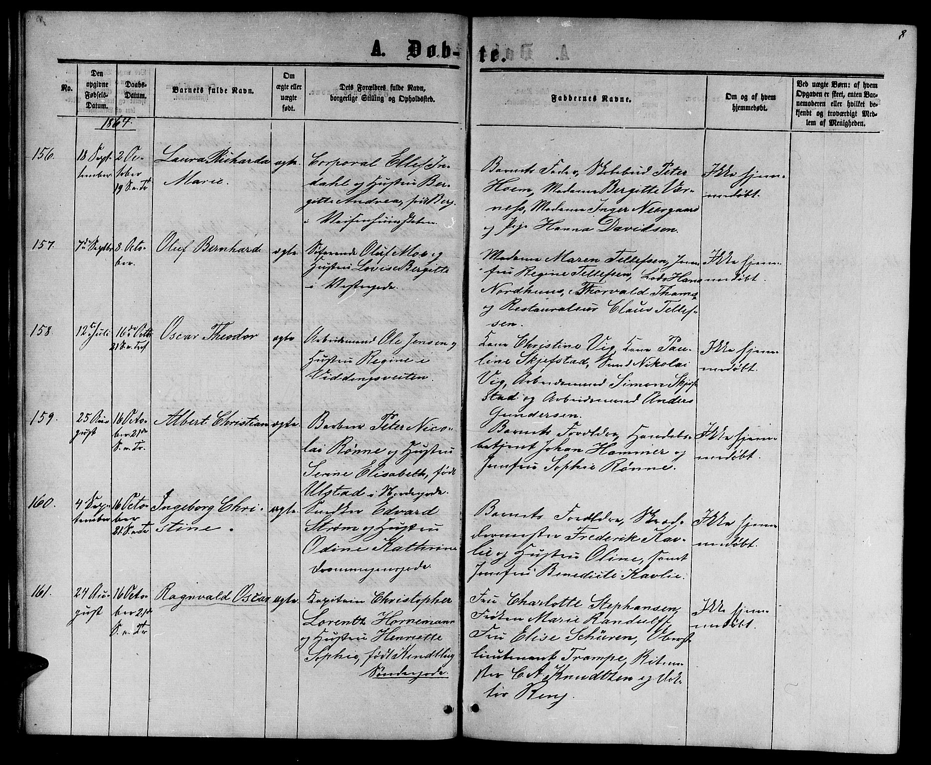 Ministerialprotokoller, klokkerbøker og fødselsregistre - Sør-Trøndelag, AV/SAT-A-1456/601/L0087: Parish register (copy) no. 601C05, 1864-1881, p. 8