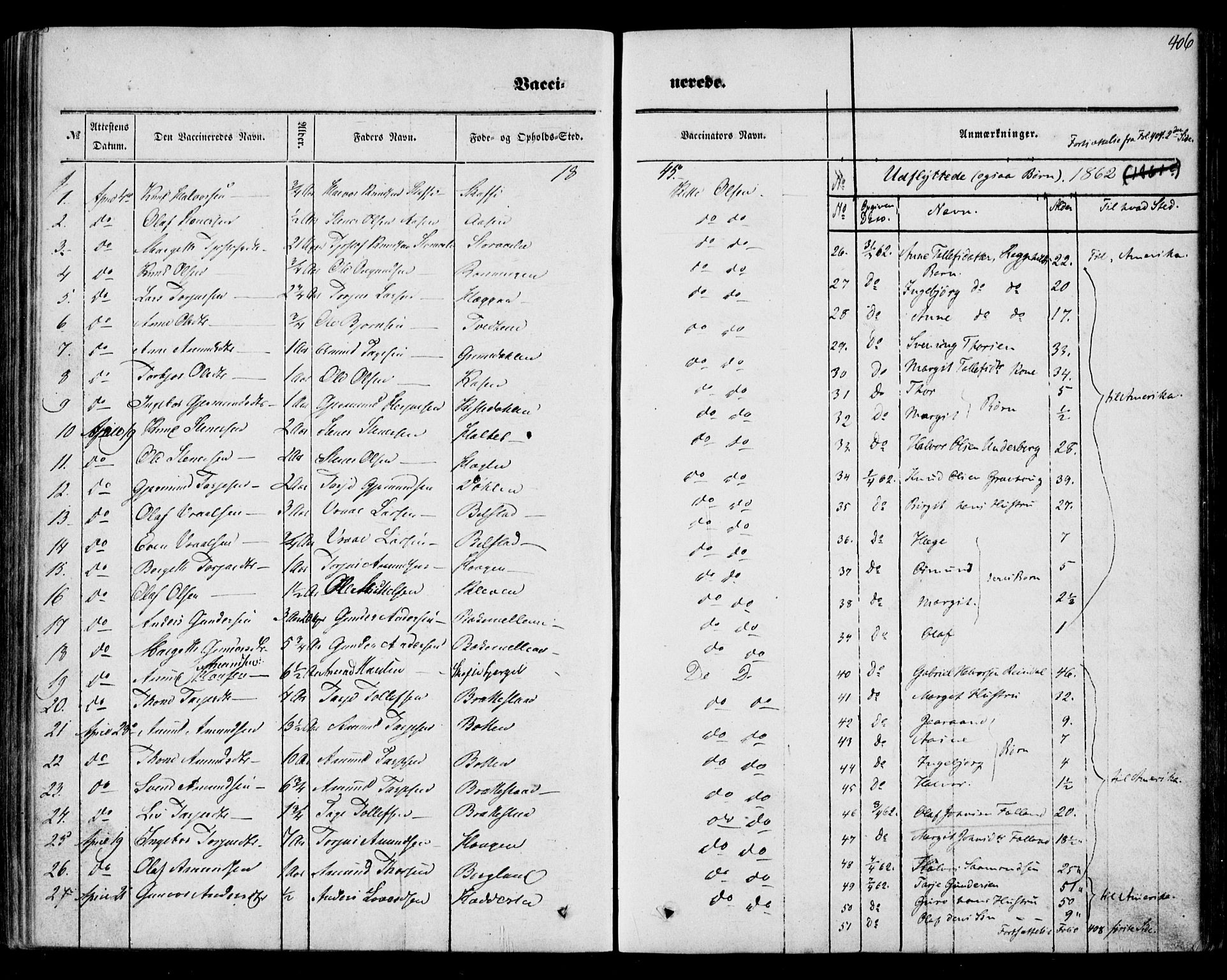Mo kirkebøker, SAKO/A-286/F/Fa/L0005: Parish register (official) no. I 5, 1844-1864, p. 406