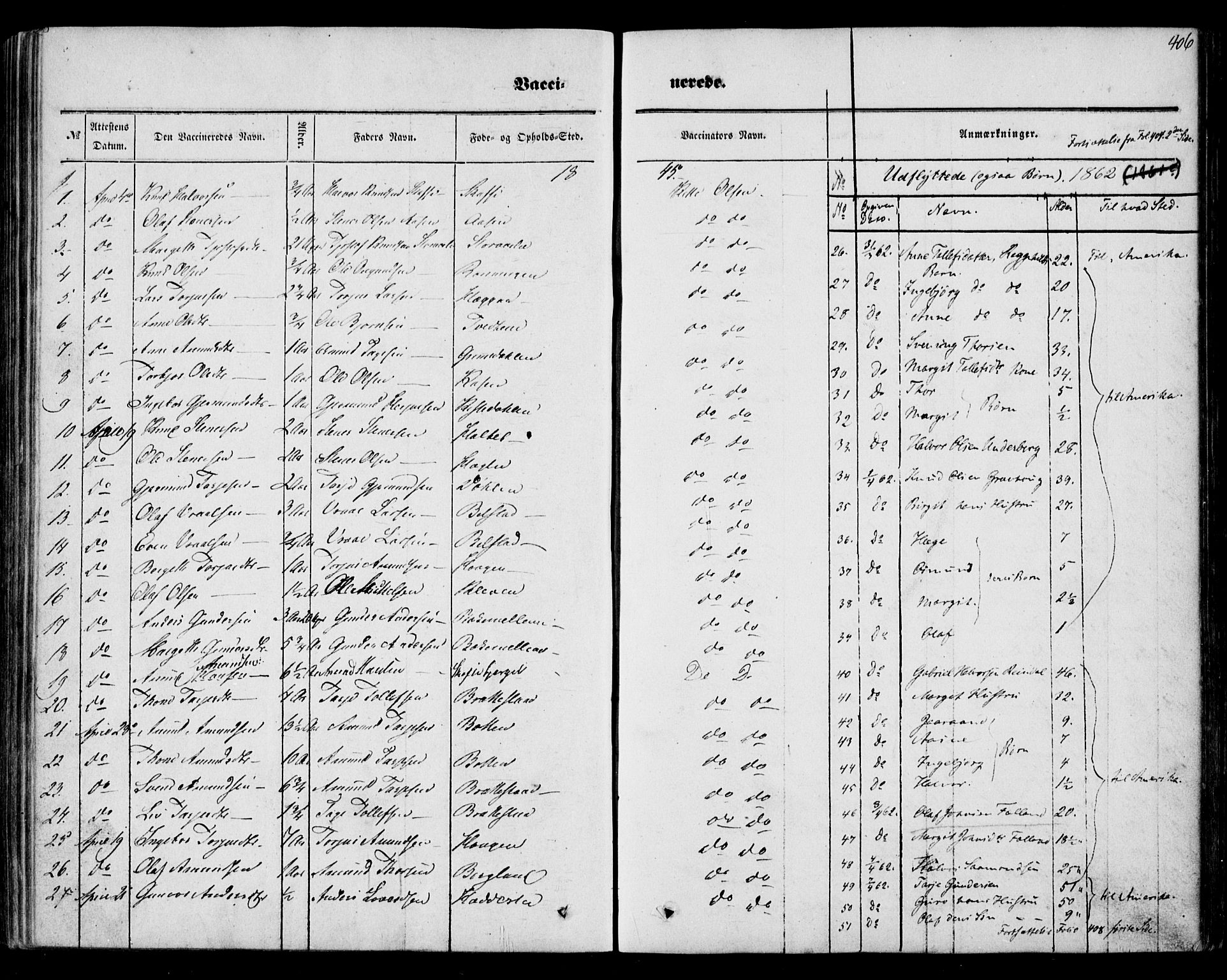 Mo kirkebøker, AV/SAKO-A-286/F/Fa/L0005: Parish register (official) no. I 5, 1844-1864, p. 406