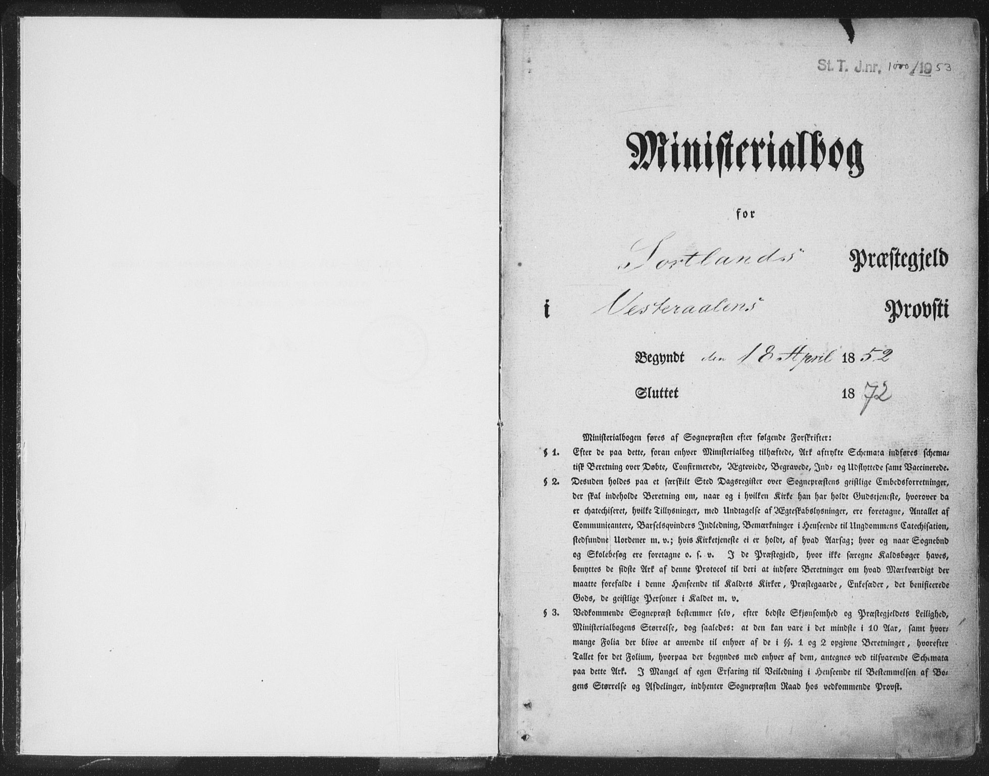 Ministerialprotokoller, klokkerbøker og fødselsregistre - Nordland, AV/SAT-A-1459/895/L1369: Parish register (official) no. 895A04, 1852-1872