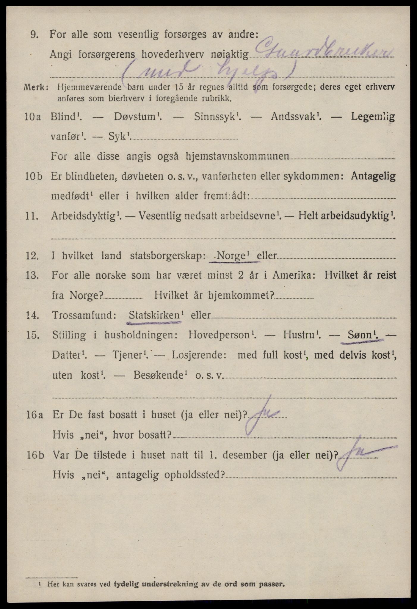 SAT, 1920 census for Veøy, 1920, p. 4708