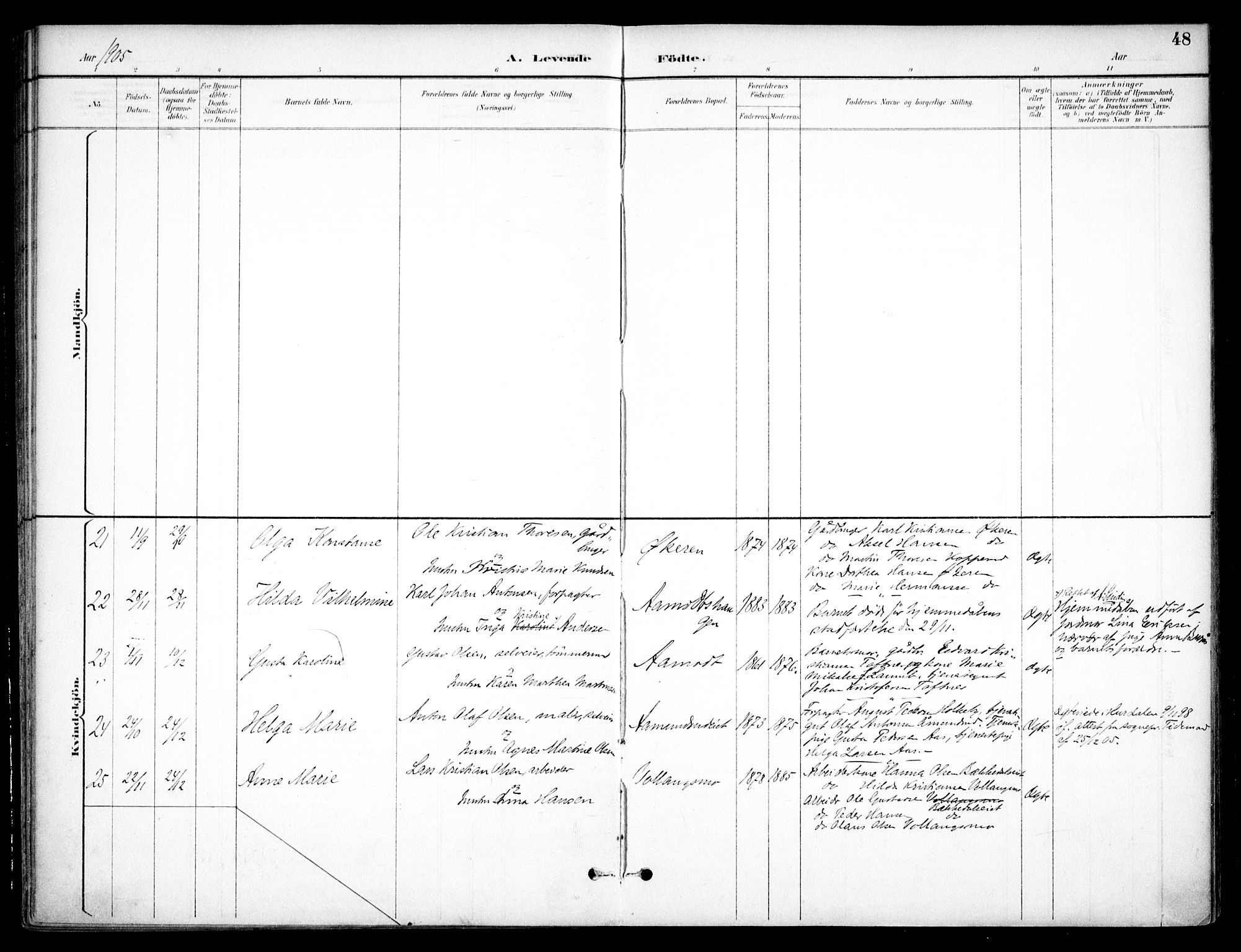 Nannestad prestekontor Kirkebøker, SAO/A-10414a/F/Fc/L0002: Parish register (official) no. III 2, 1893-1907, p. 48