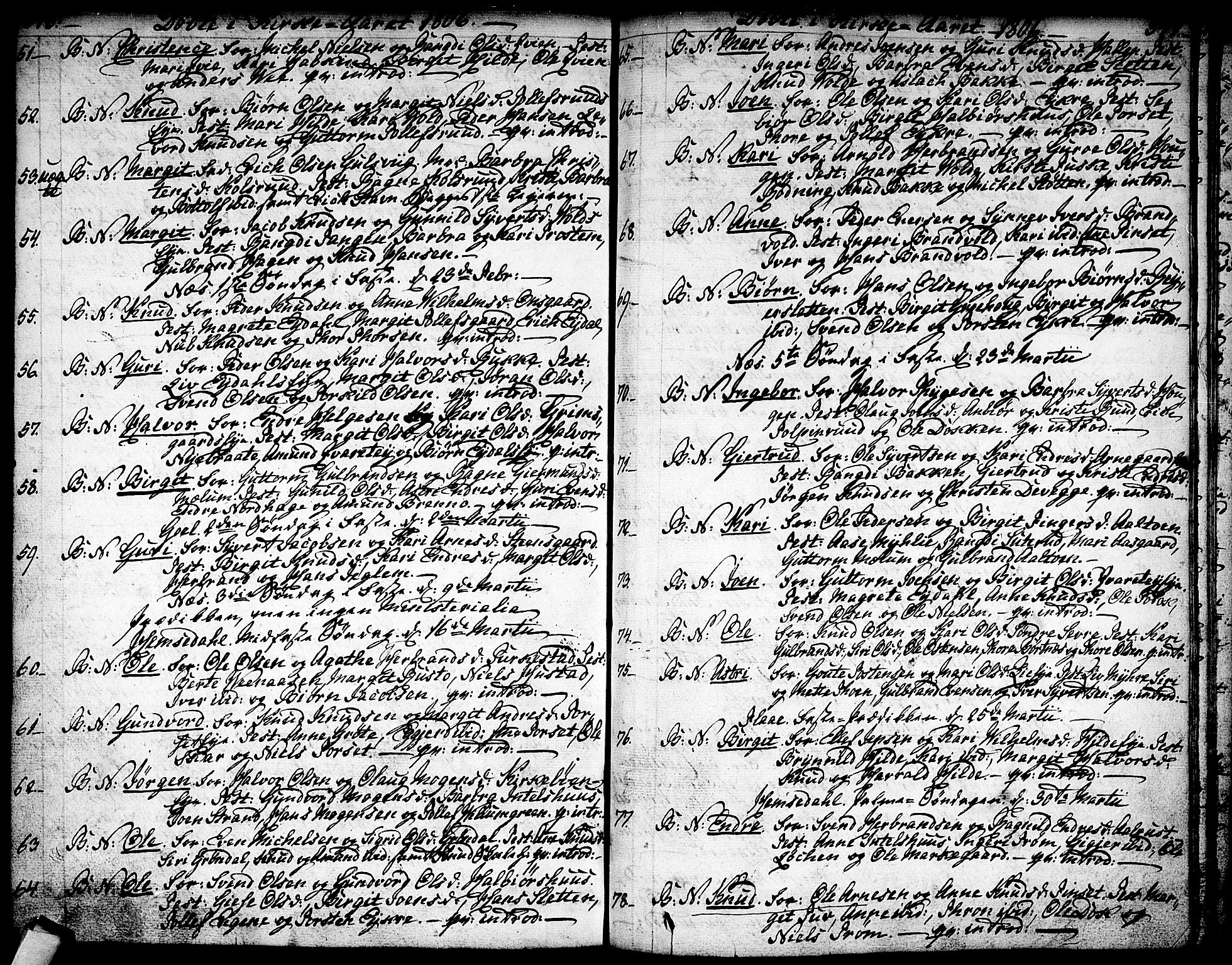 Nes kirkebøker, SAKO/A-236/F/Fa/L0005: Parish register (official) no. 5, 1787-1807, p. 346-347